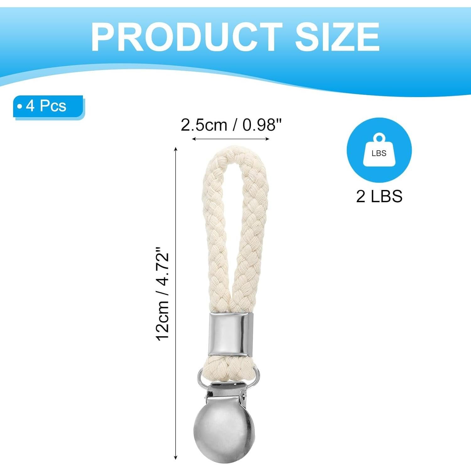 Clip de Toallas de Cocina PATIKIL, Metal, Beige, Paquete de 4