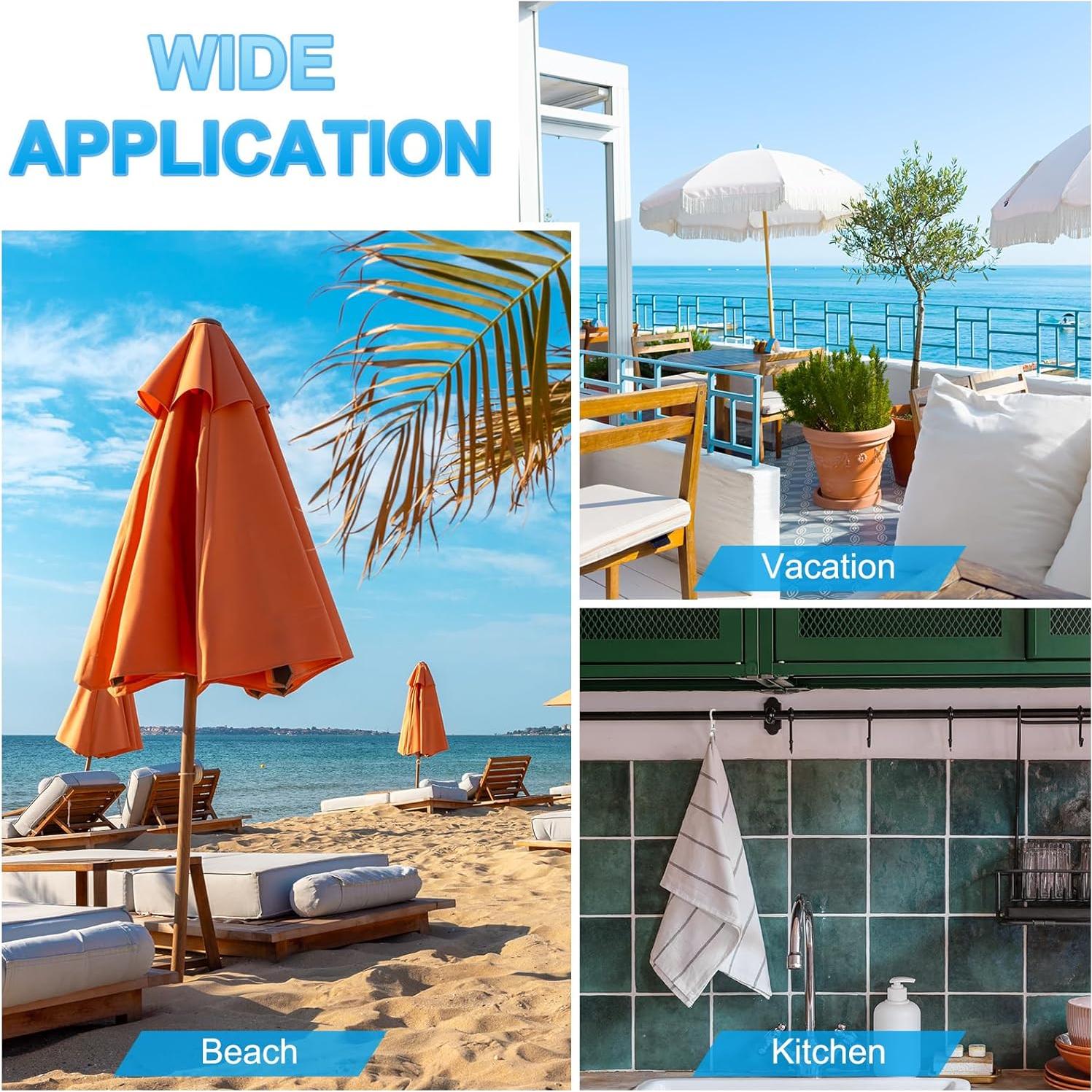 Clip de Toallas de Cocina PATIKIL, Metal, Beige, Paquete de 4