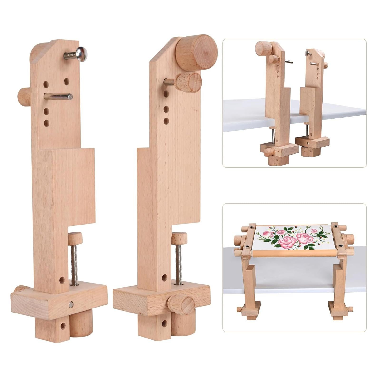 Marco de Bordado Ajustable Guofa de Madera Natural 26x5 cm