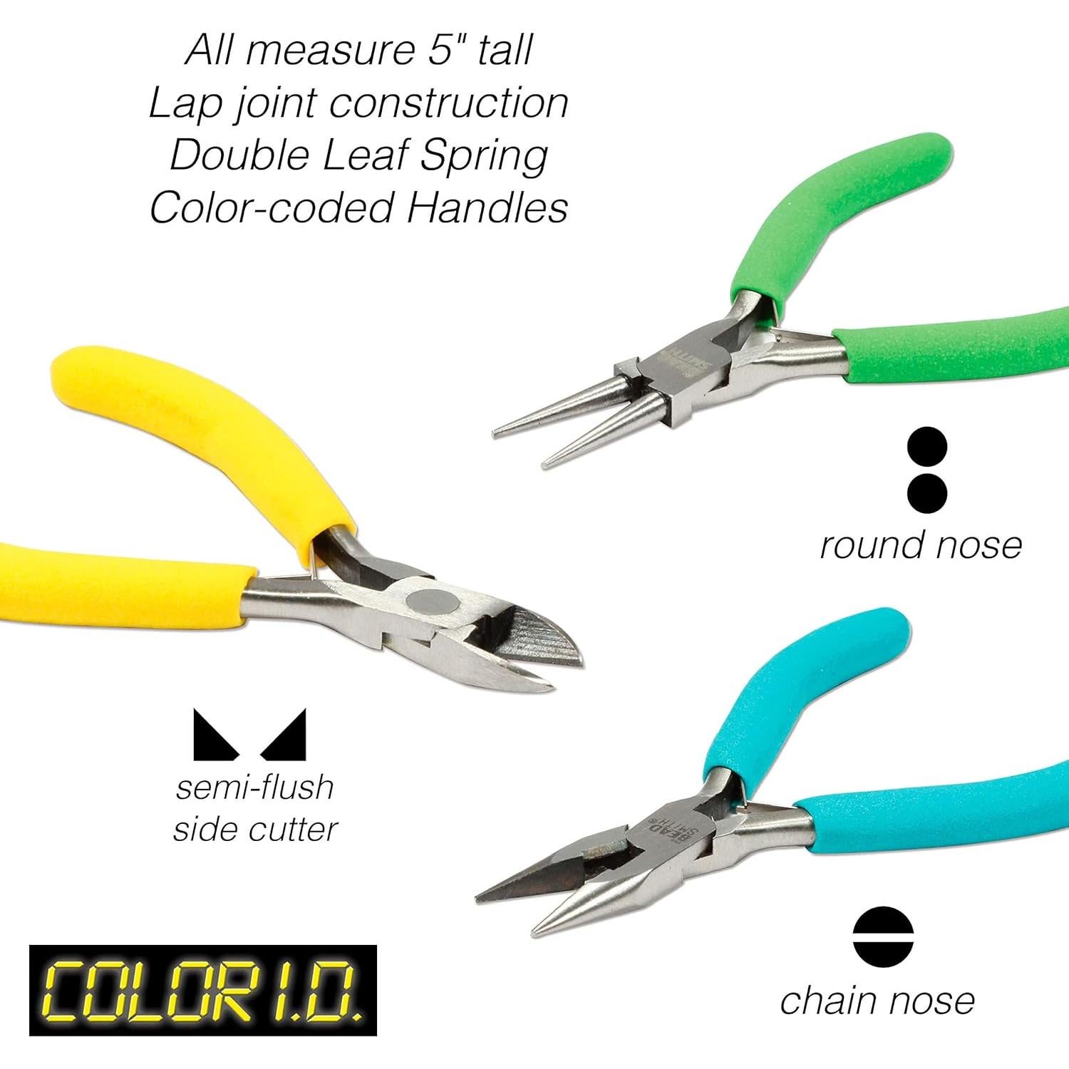 Juego de Alicates Color-ID The Beadsmith 3 Piezas 12.7 cm