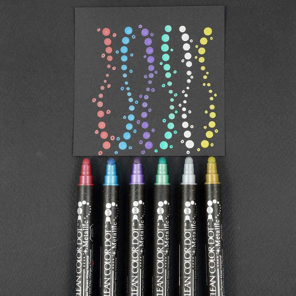 Kuretake ZIG Clean Color Dot Metálico 6 Colores 1.0 mm