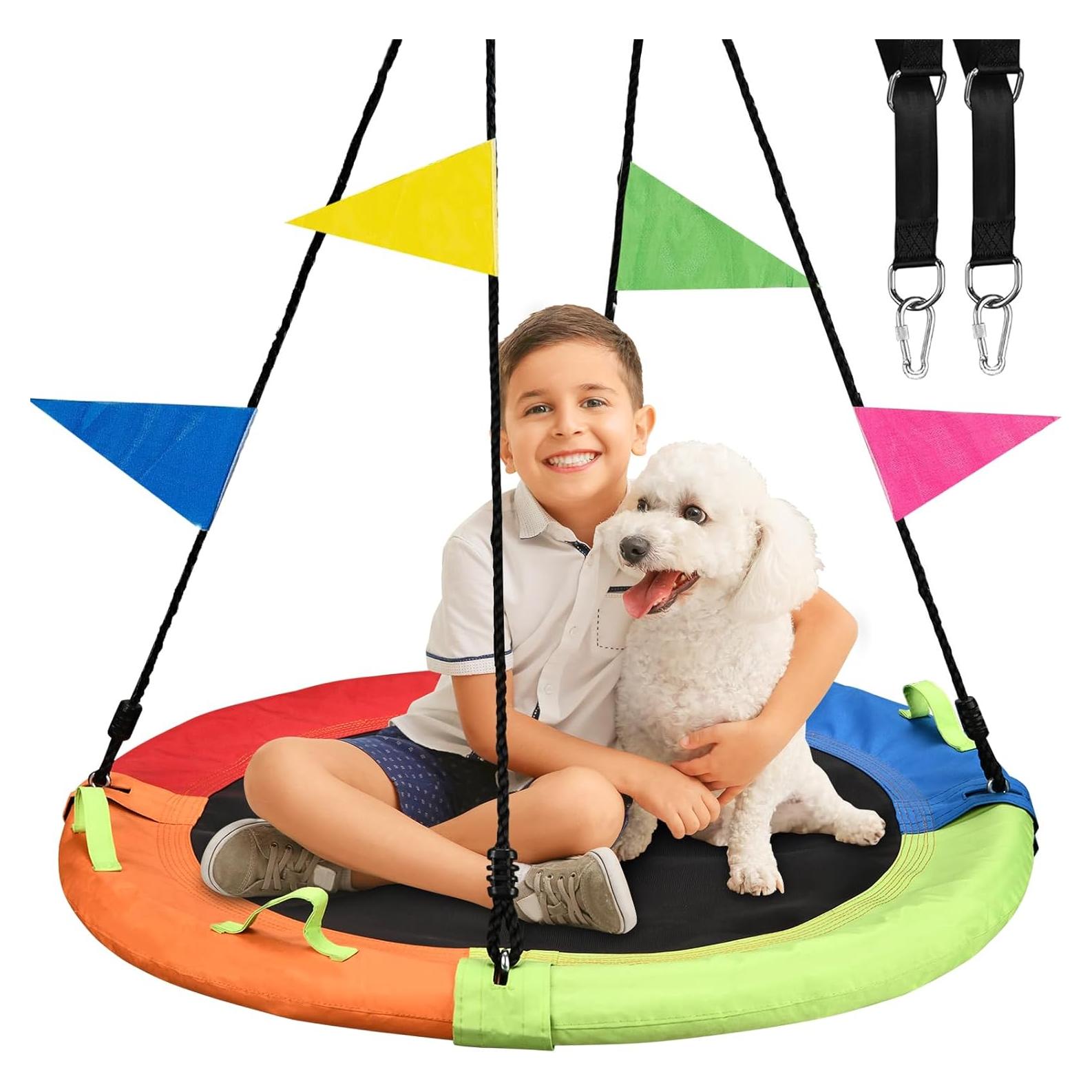 Columpio de Plato HeyZoo 101.6 cm Multicolor para Exterior