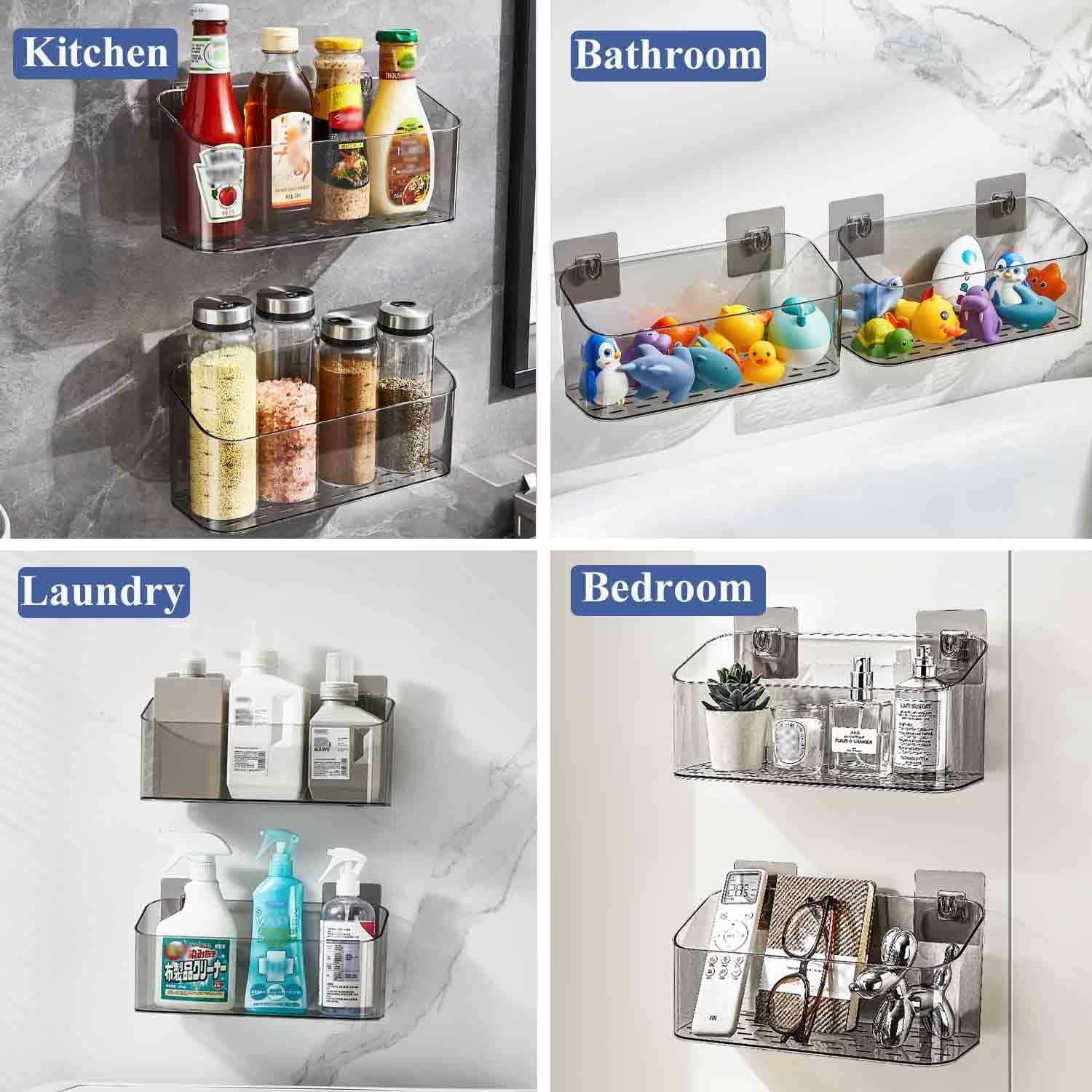 Organizador de Juguetes de Baño Eunion Transparente Negro 10.8x29cm