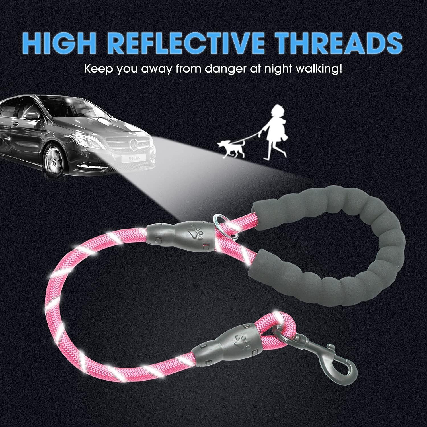 Correa para Perros BAAPET 61 cm Rosa con Mango Acolchado