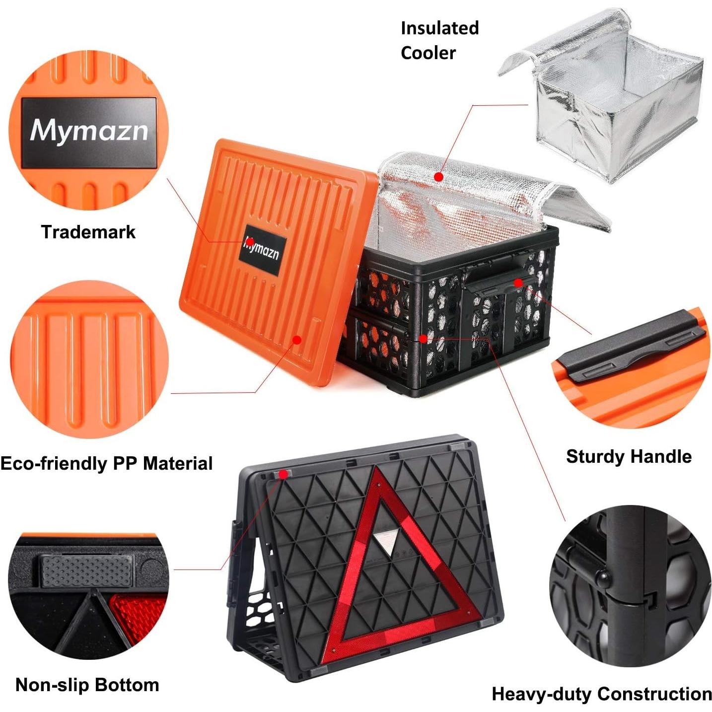 Organizador de Maletero Mymazn con Enfriador Aislado 40L