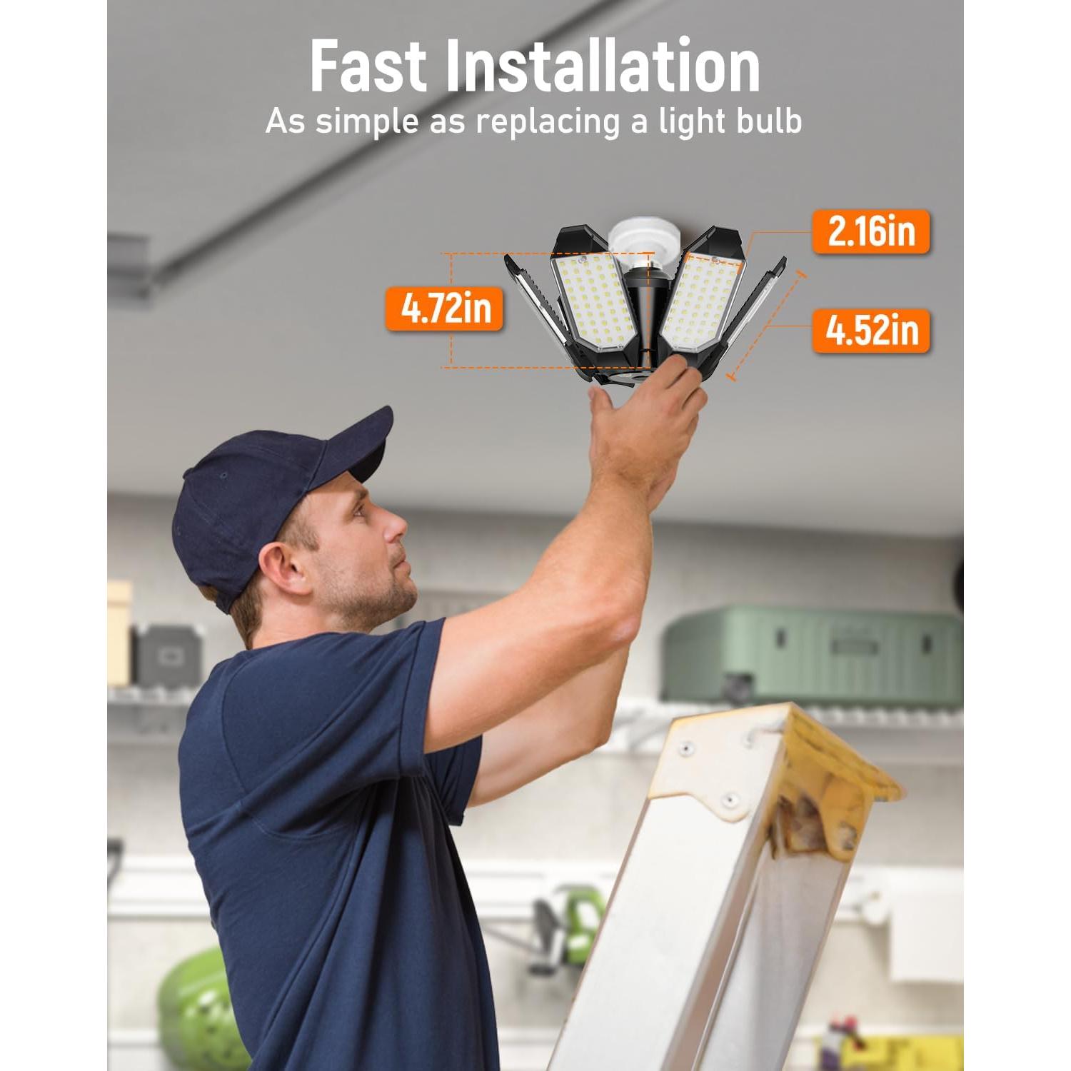 Bombilla LED Adiding 2 Pzs 10000 Lúmenes 6500K E26 E27