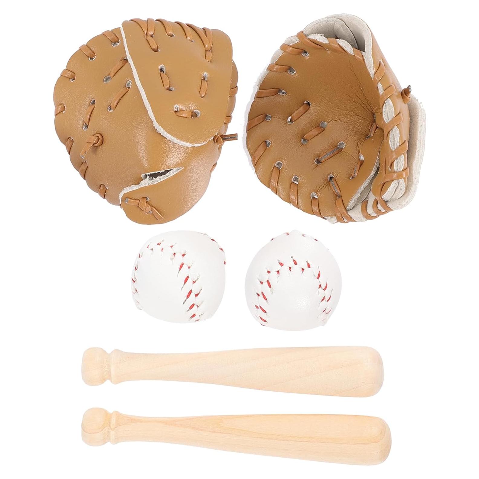 Conjunto de Casa de Muñecas Béisbol Ciieeo con 2 Mini Bates y 2 Pelotas