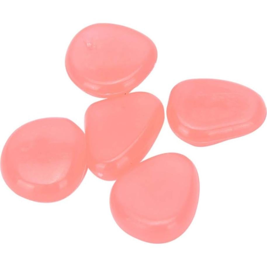 100 Piedras Luminiscentes Rosa para Jardín y Acuarios