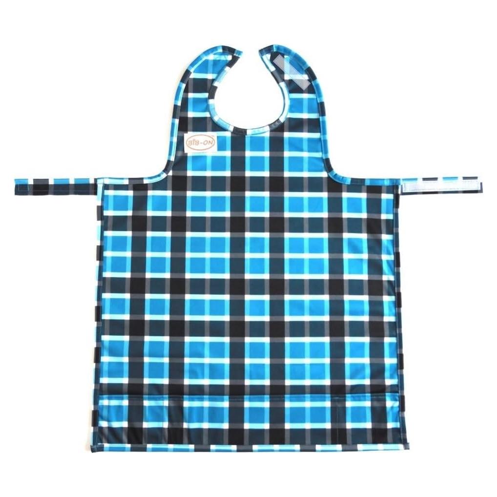 Babero Delantal BIB-ON para Bebés 0-4 Años Cuadros Azules