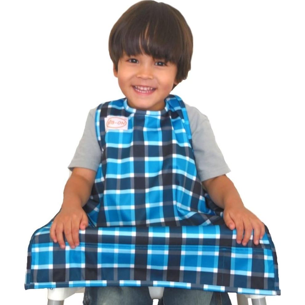 Babero Delantal BIB-ON para Bebés 0-4 Años Cuadros Azules