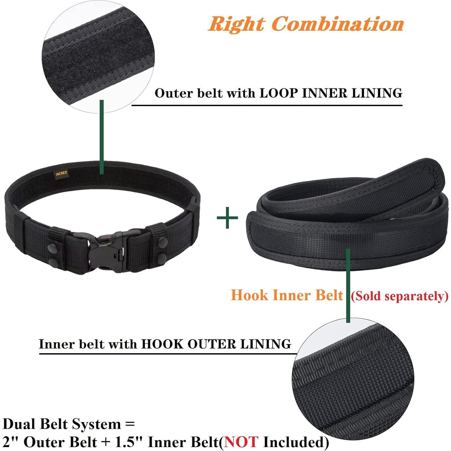 Cinturón de Deber TACNEX 2" Nylon Ajustable Seguridad