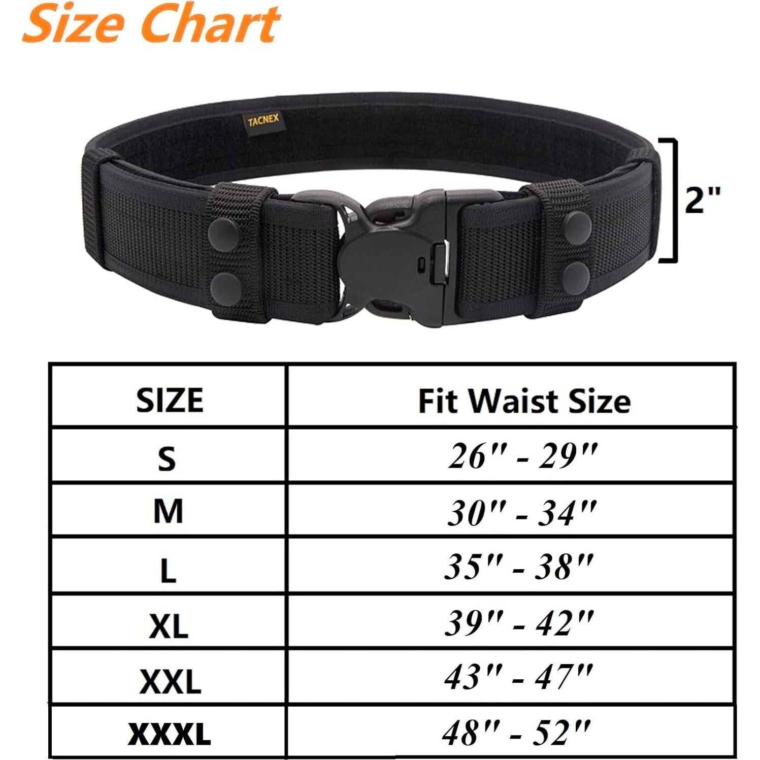 Cinturón de Deber TACNEX 2" Nylon Ajustable Seguridad