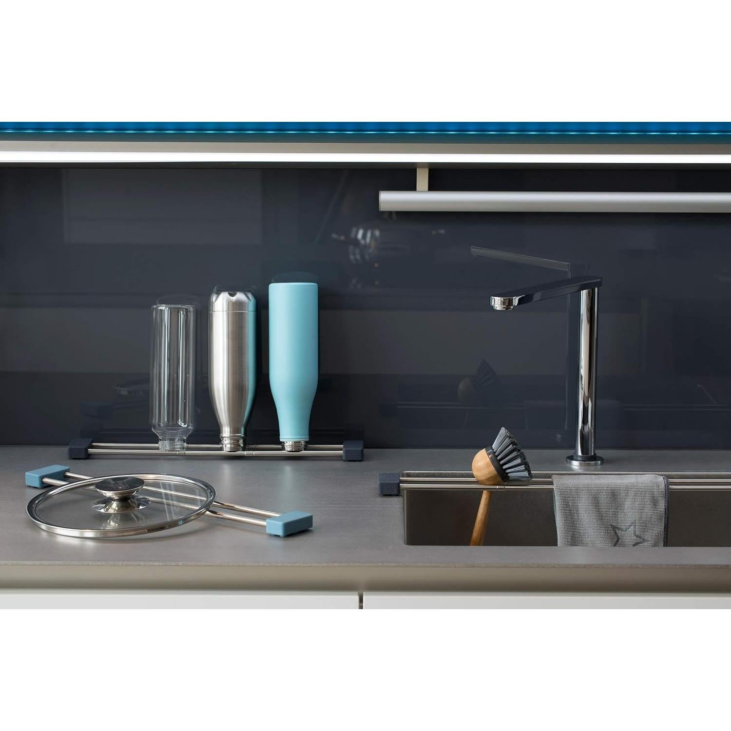 Estante de Cocina Ajustable Sanni Shoo Pizarra - Acero Inoxidable