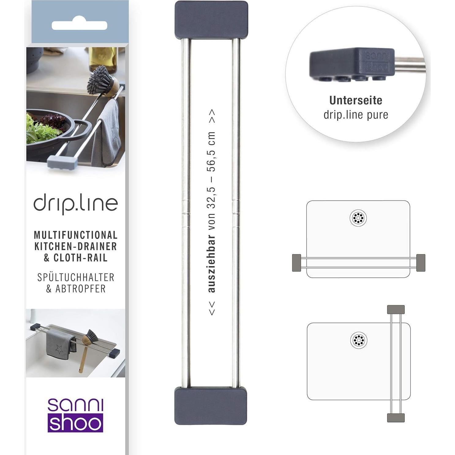 Estante de Cocina Ajustable Sanni Shoo Pizarra - Acero Inoxidable