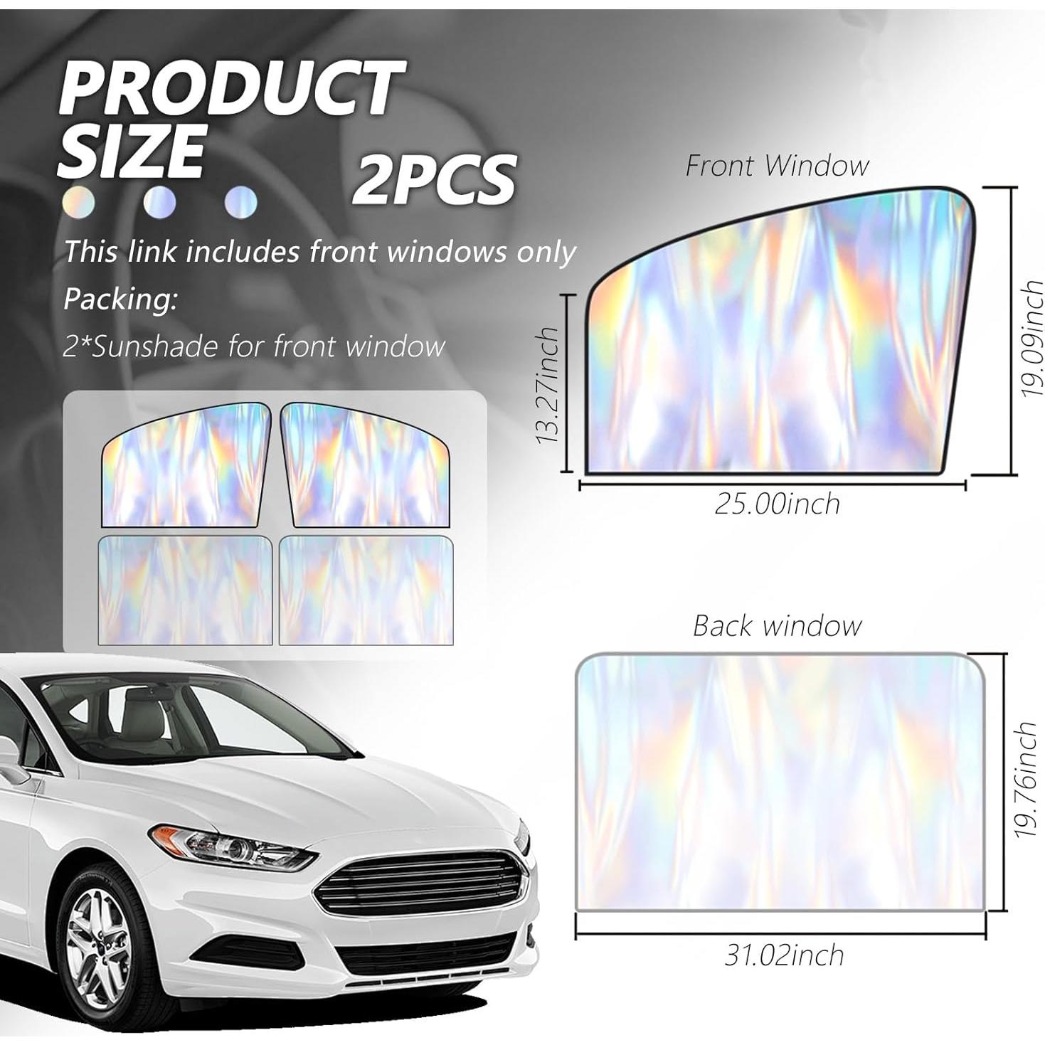 Sombrillas Holográficas para Ventanas de Automóvil YGDMD 2 Pcs