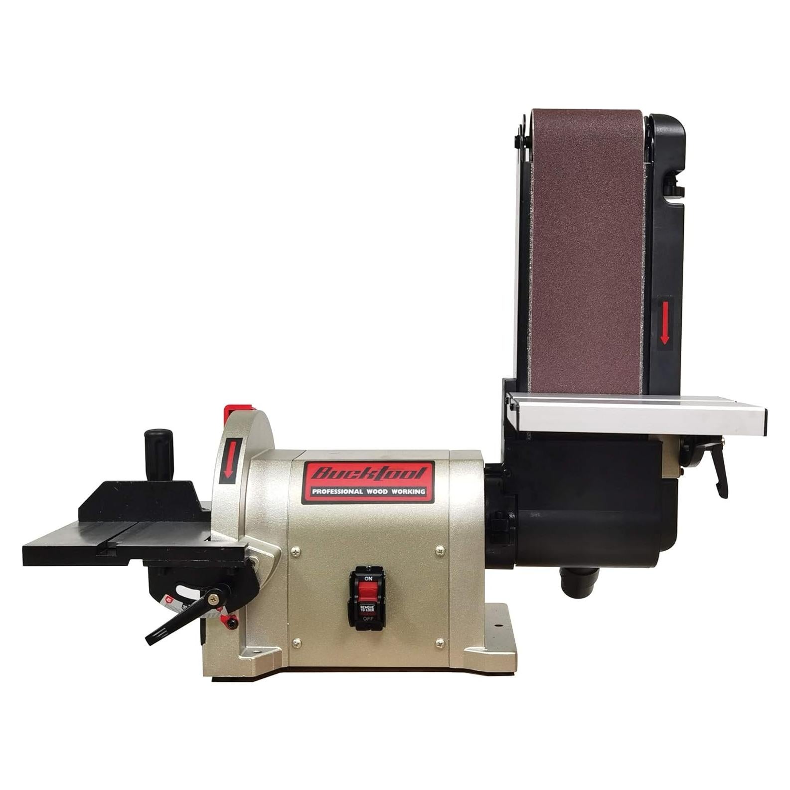 Lijadora de Banco Bucktool 4x36" Banda y 8" Disco 3/4HP