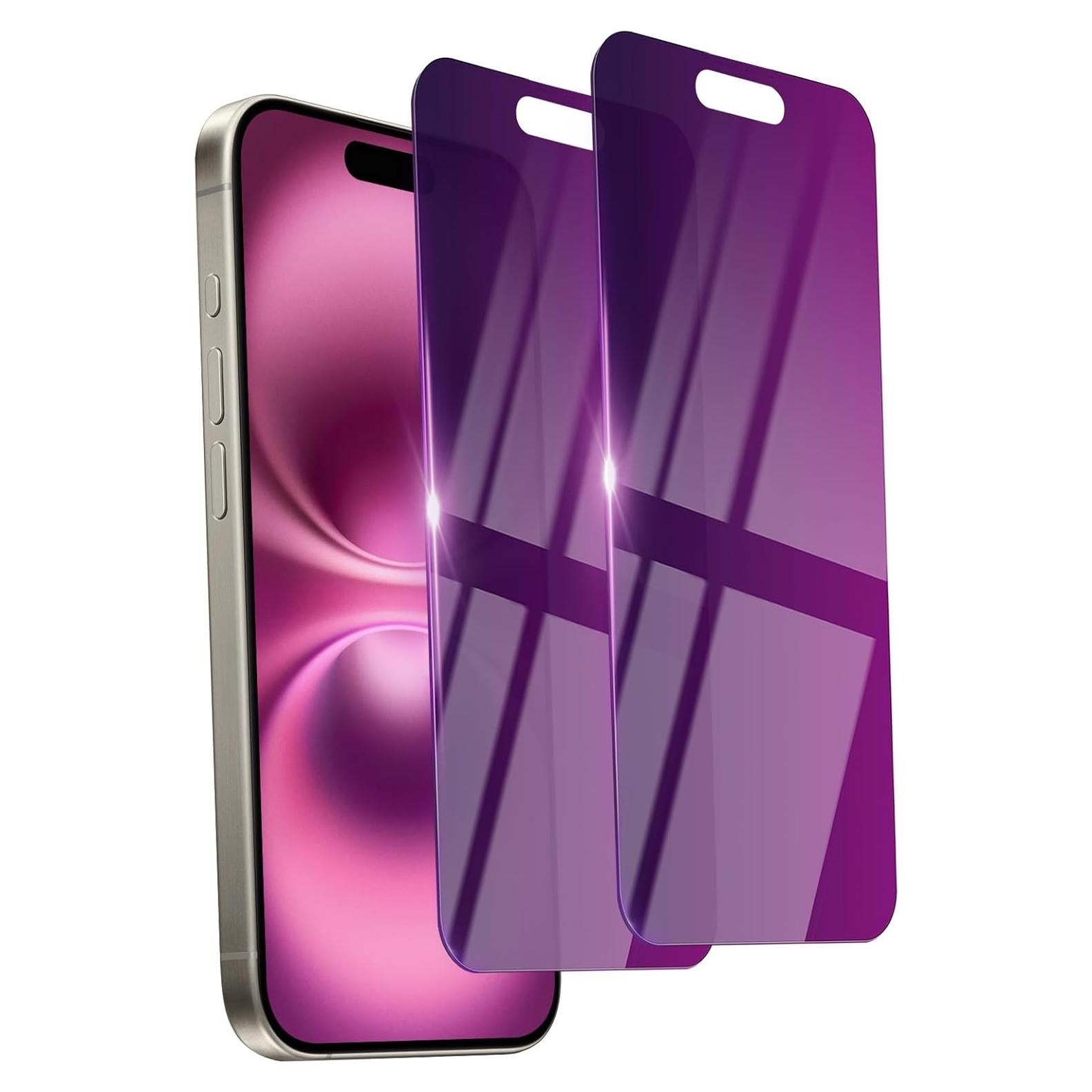 Paquete de 2 Protectores de Pantalla Privados Ifaeveus para iPhone 16