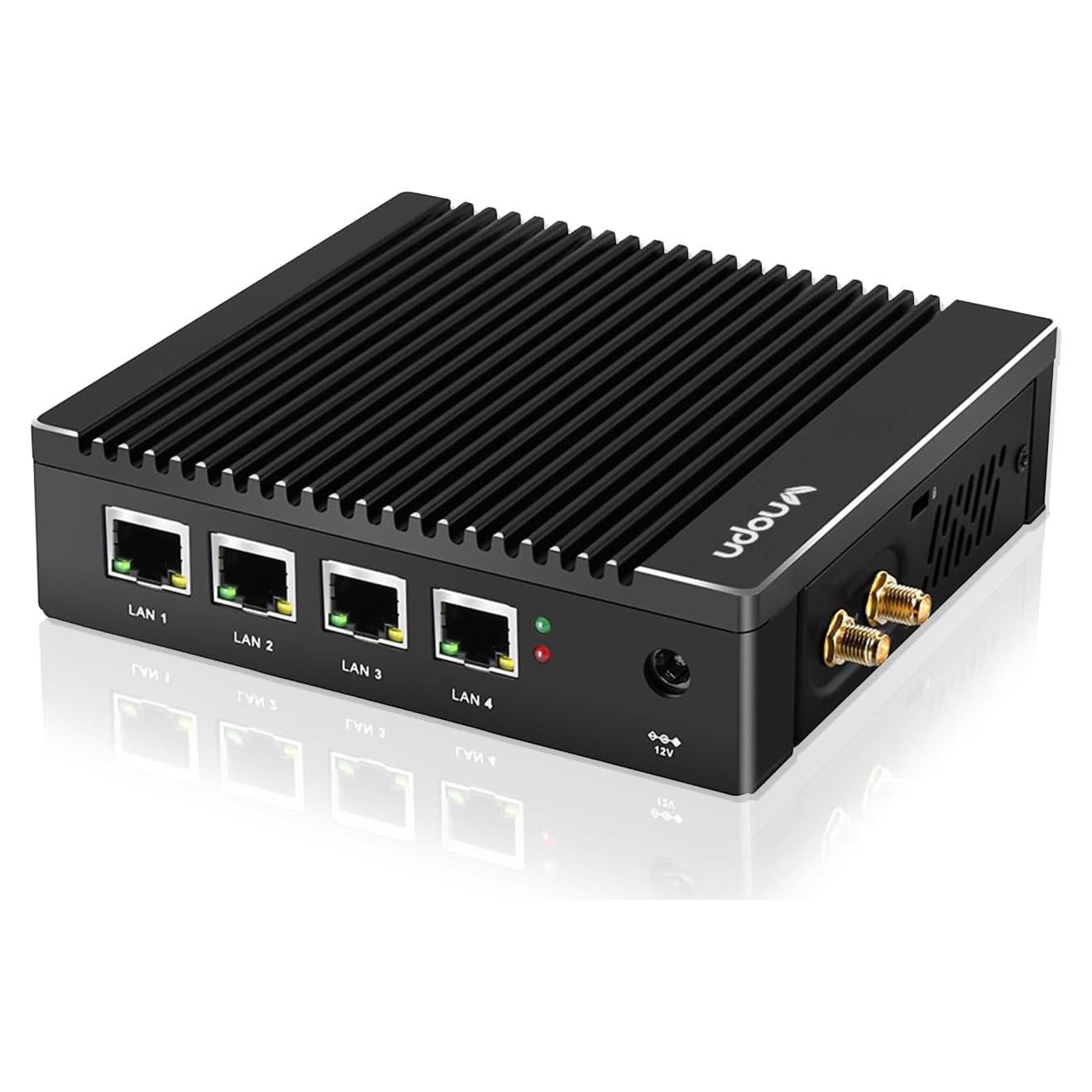 Mini PC Firewall VNOPN F12 Intel N3700 8GB 128GB 4x2.5GbE