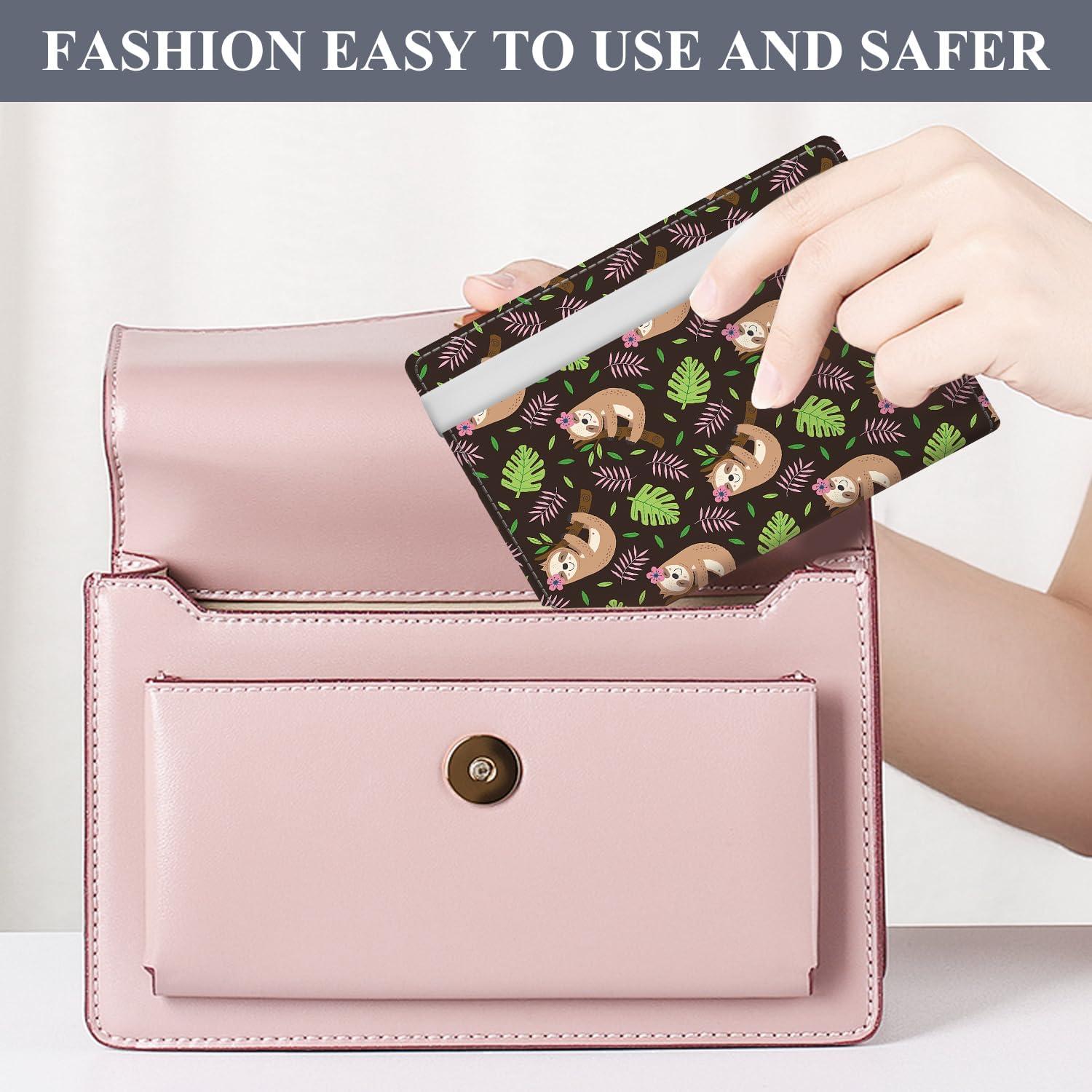 Portapasaportes de Cuero Premium RFID ATJFKIXL Marrón