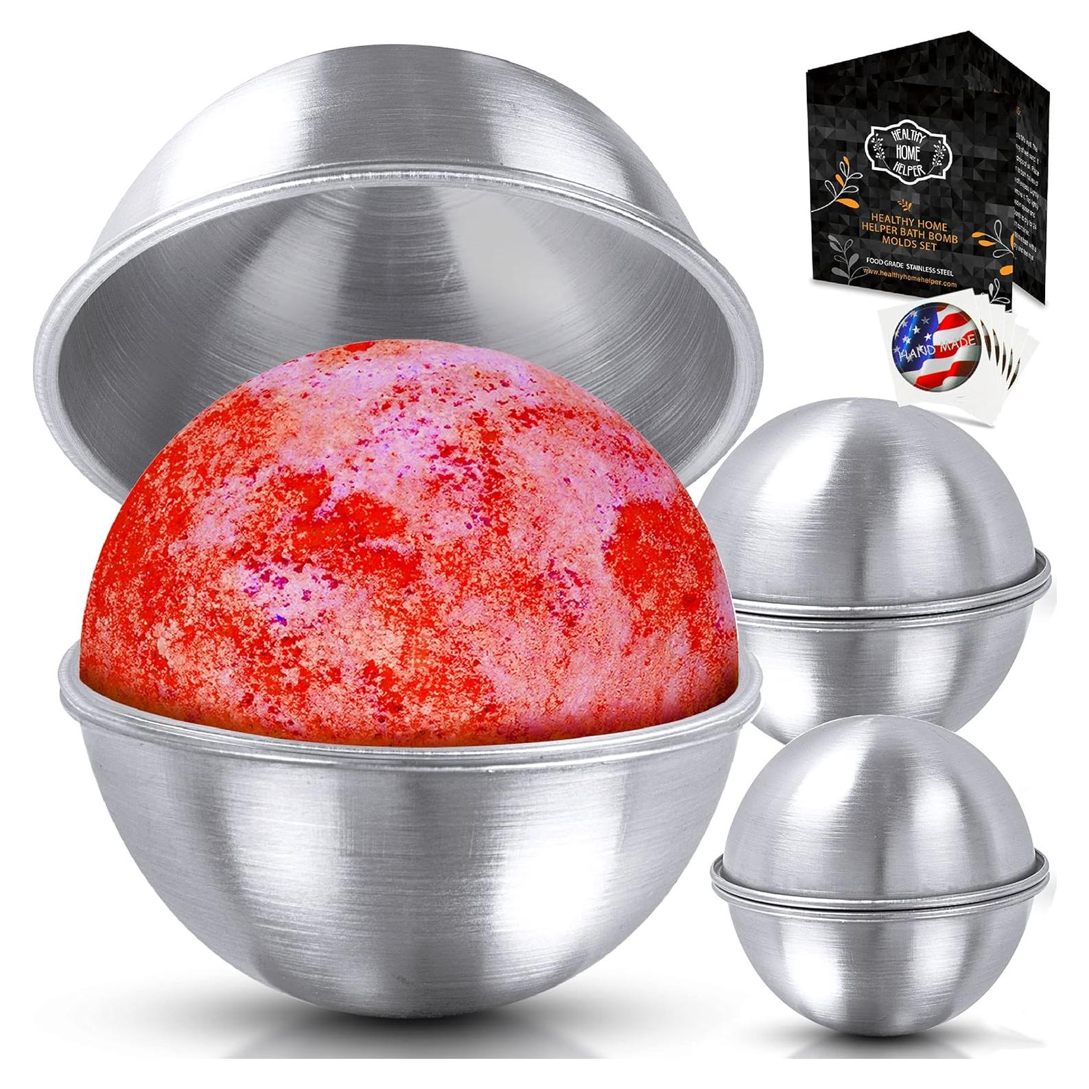 Juego de Moldes para Bombas de Baño Healthy Home Helper - 3 Tamaños