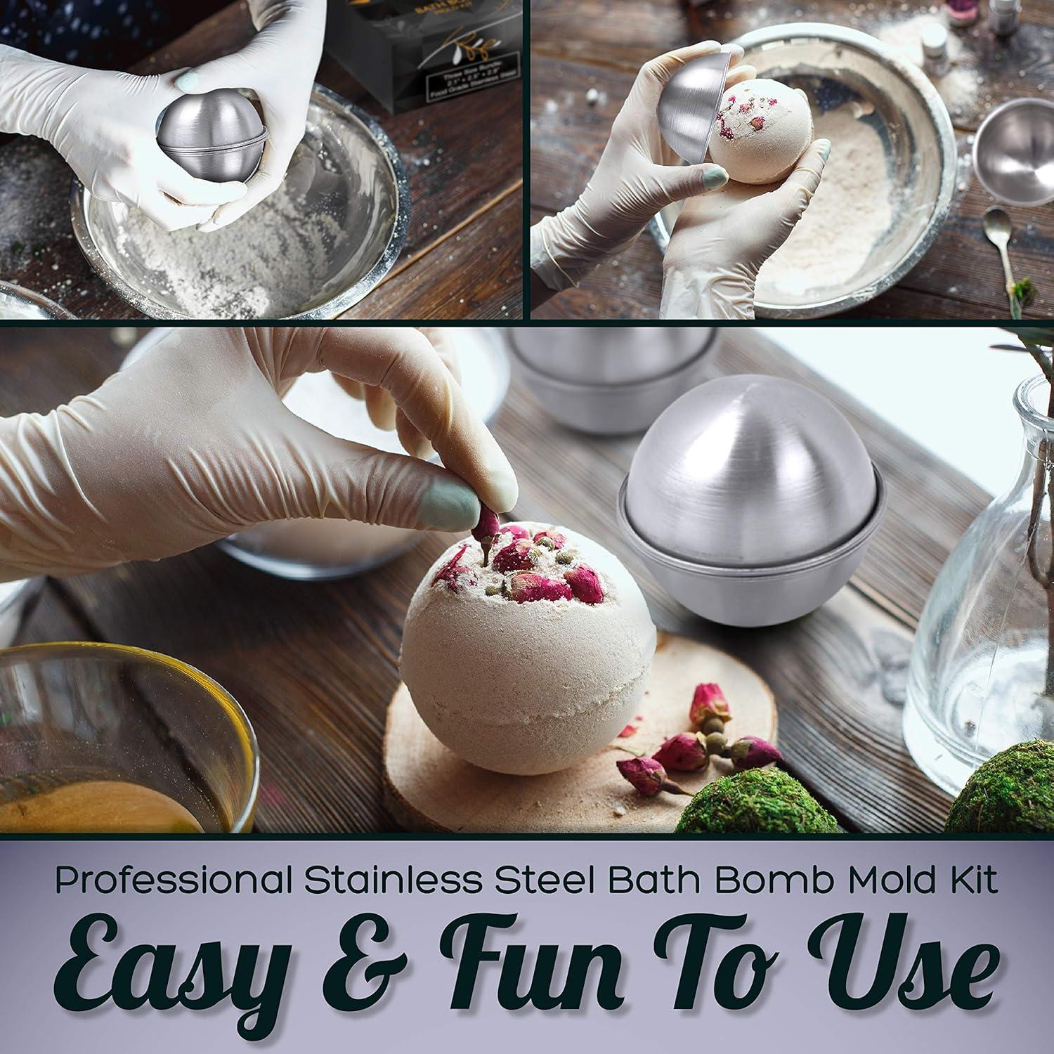 Juego de Moldes para Bombas de Baño Healthy Home Helper - 3 Tamaños