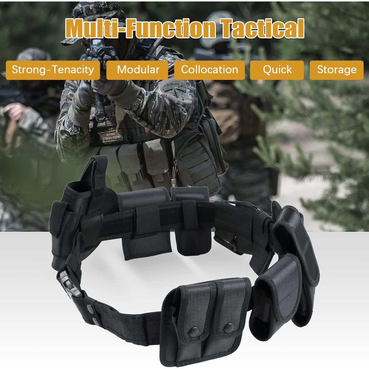 Cinturón Táctico Policial FLKQC 10 en 1 Ajustable