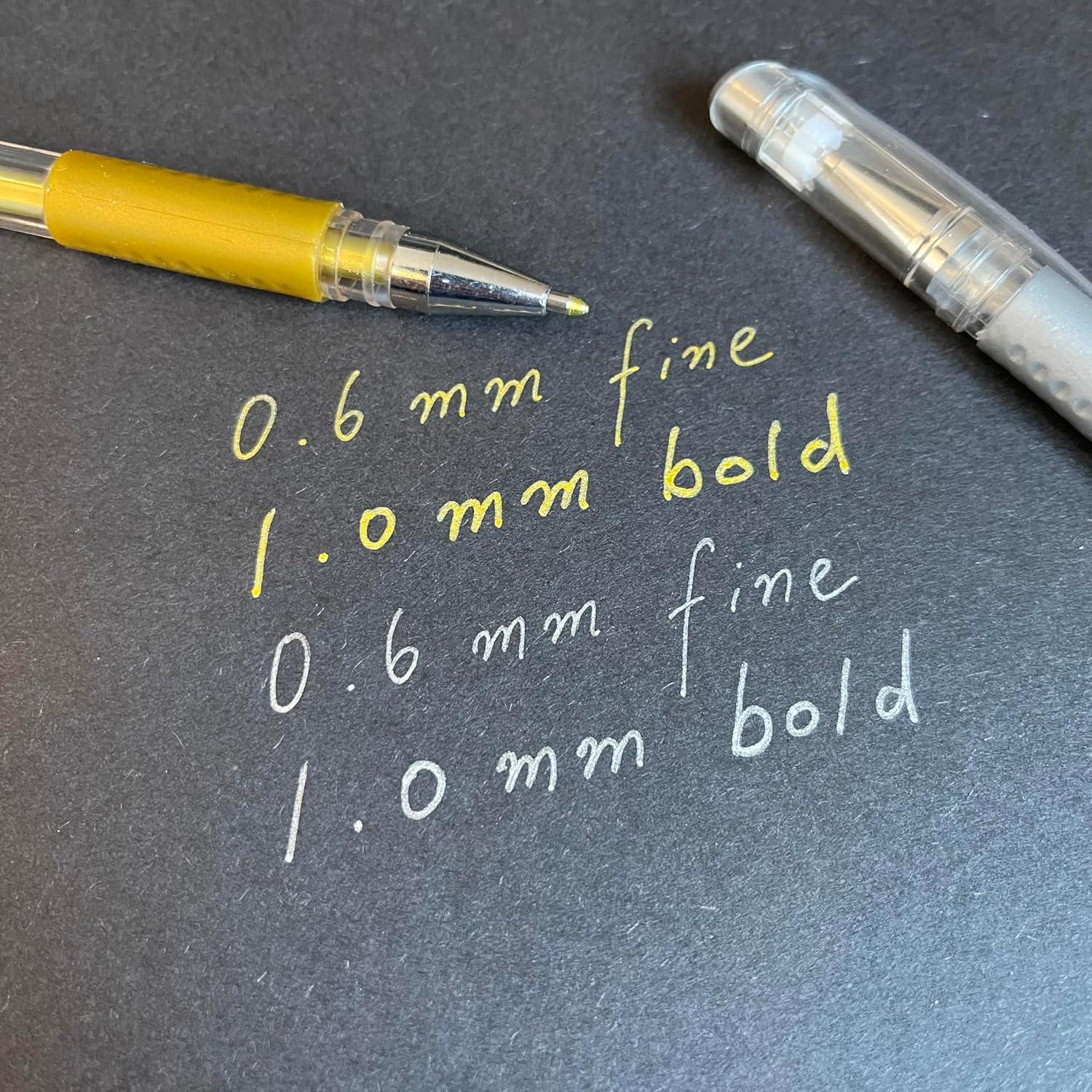 Set de 4 Bolígrafos de Gel Metálicos Brisk Learner 0.6 y 1.0mm