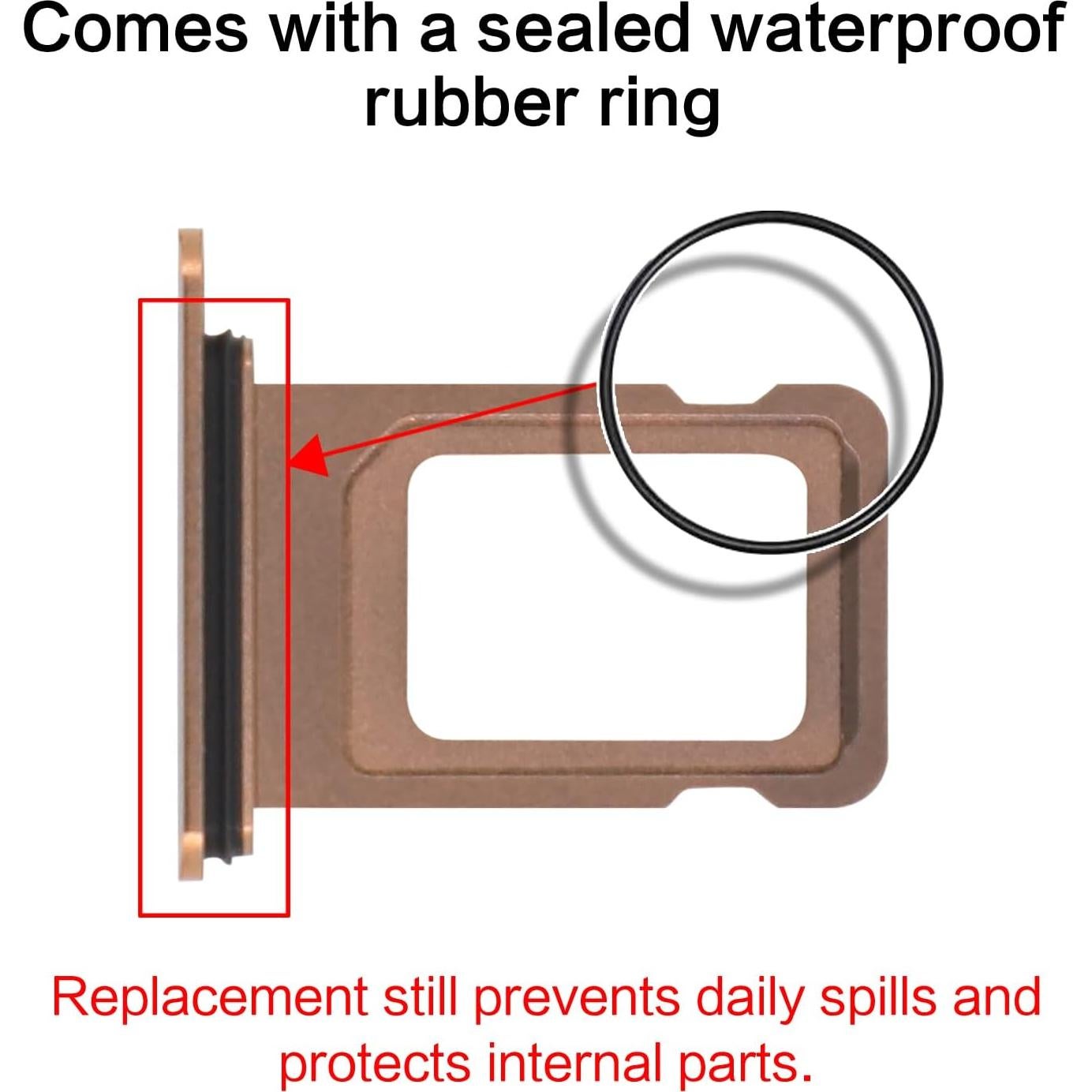 Soporte Bandeja SIM ASDAWN para iPhone 11 Pro Max - Oro Mate