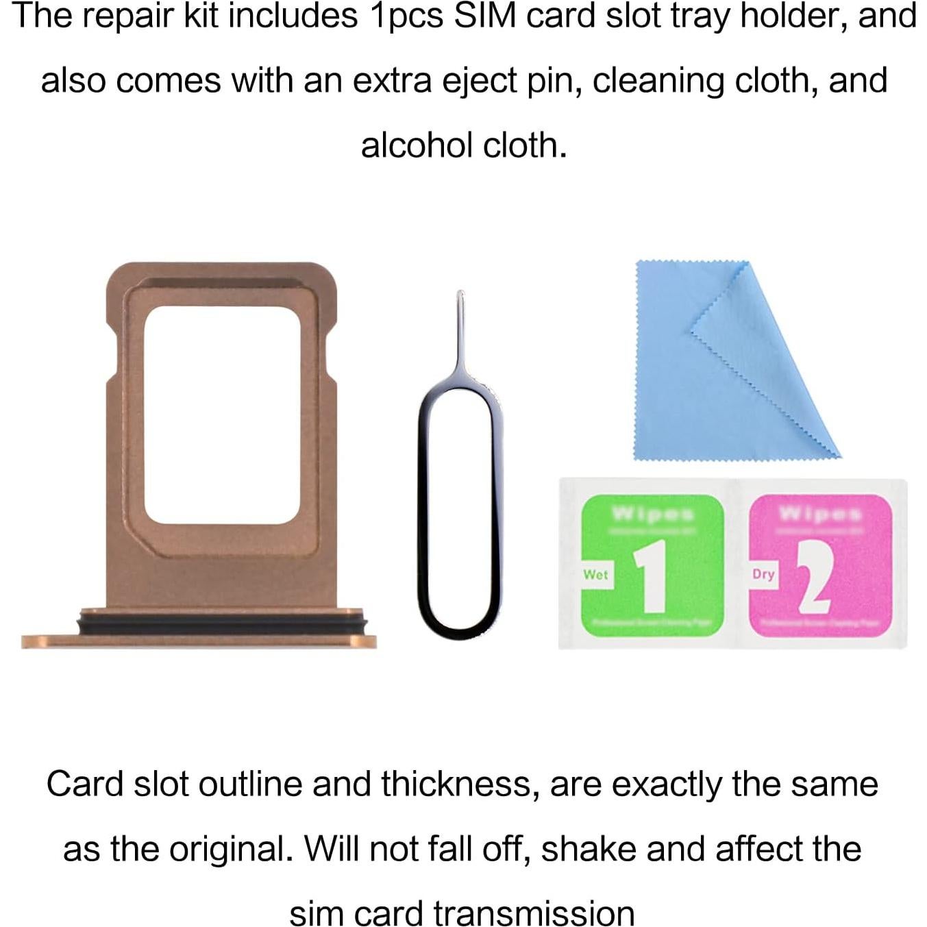 Soporte Bandeja SIM ASDAWN para iPhone 11 Pro Max - Oro Mate