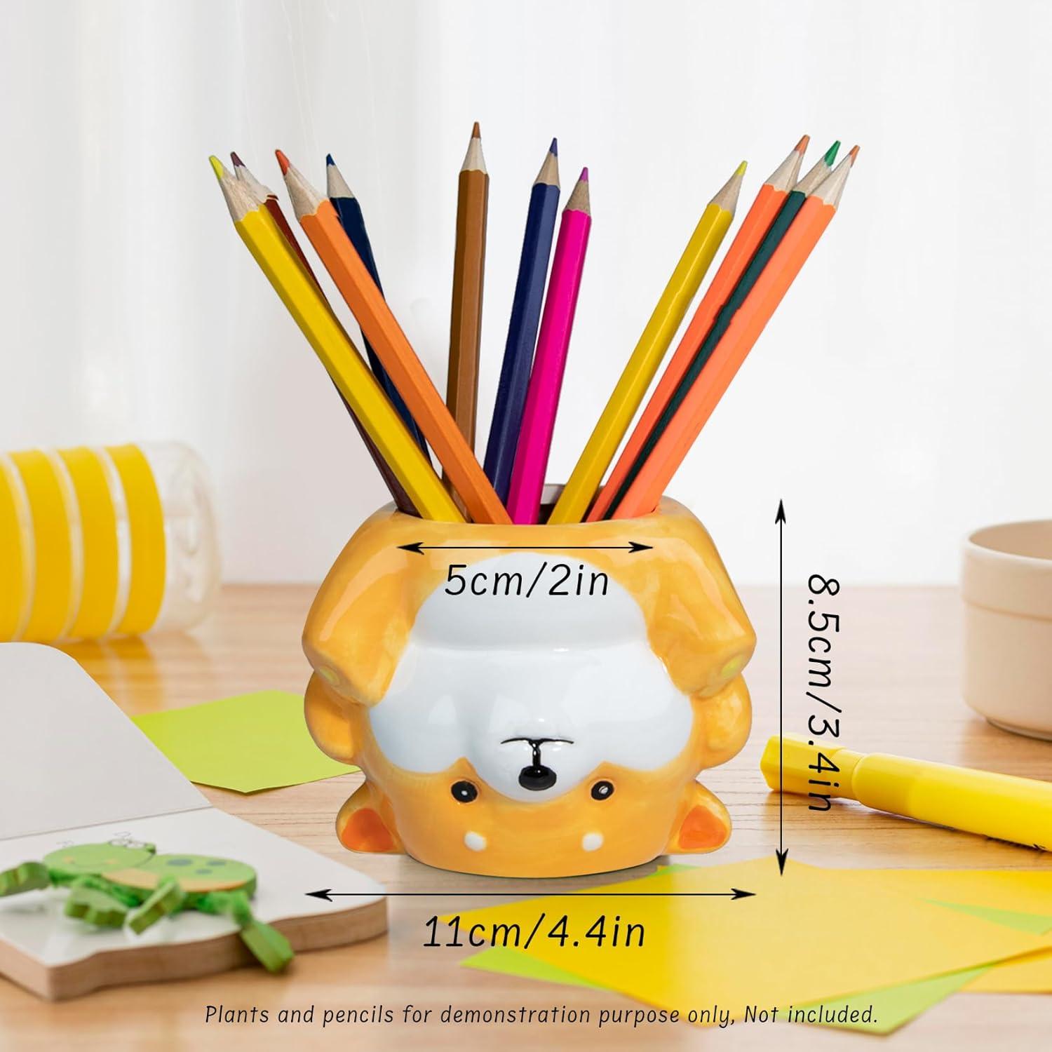 Maceta de Cerámica Corgi 11.18 cm con Drenaje para Suculentas