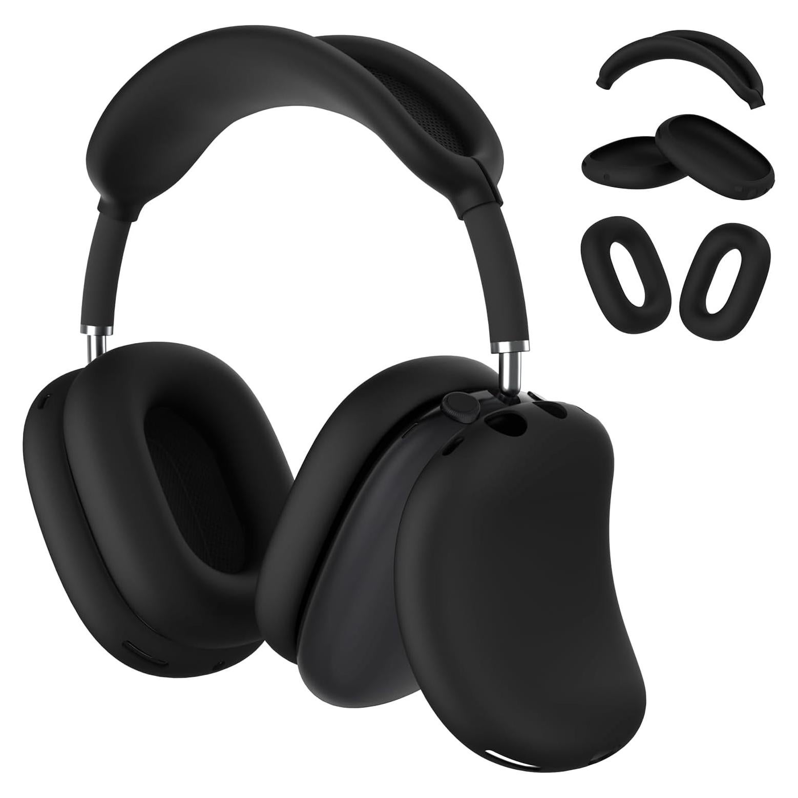 Funda Vancle para AirPods Max - Silicona Suave Negra 3 en 1