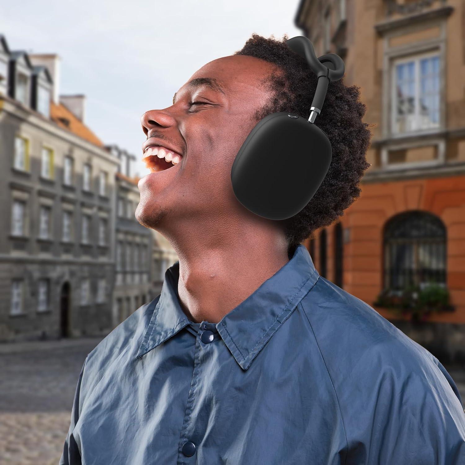 Funda Vancle para AirPods Max - Silicona Suave Negra 3 en 1