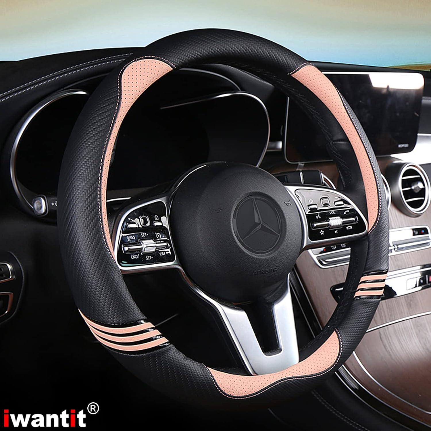 Cubierta de Volante Iwantit® Rosa Romántico 38.1 cm Antideslizante