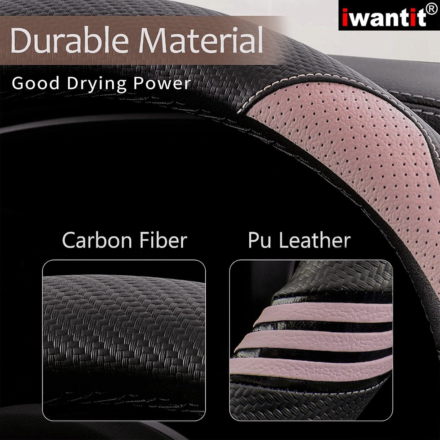 Cubierta de Volante Iwantit® Rosa Romántico 38.1 cm Antideslizante