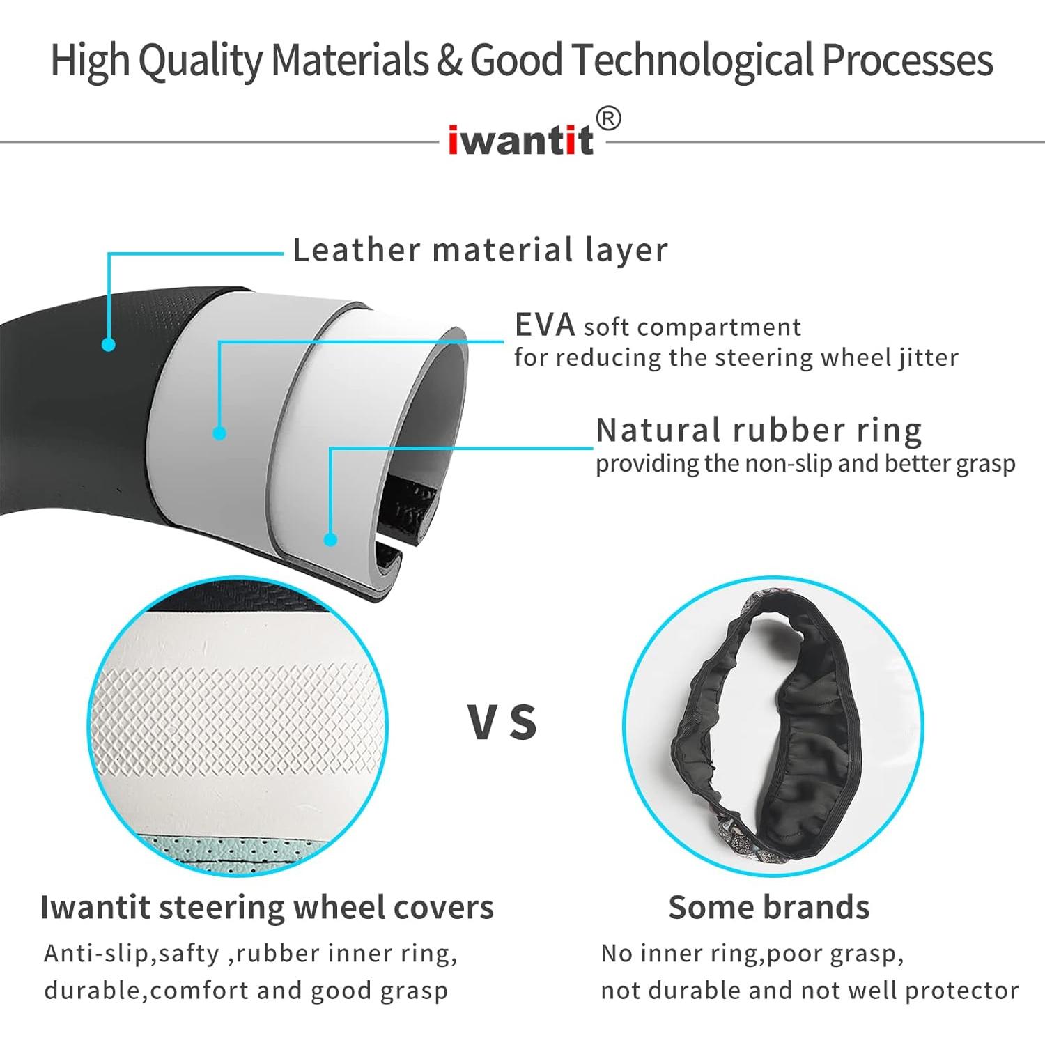 Cubierta de Volante Iwantit® Rosa Romántico 38.1 cm Antideslizante