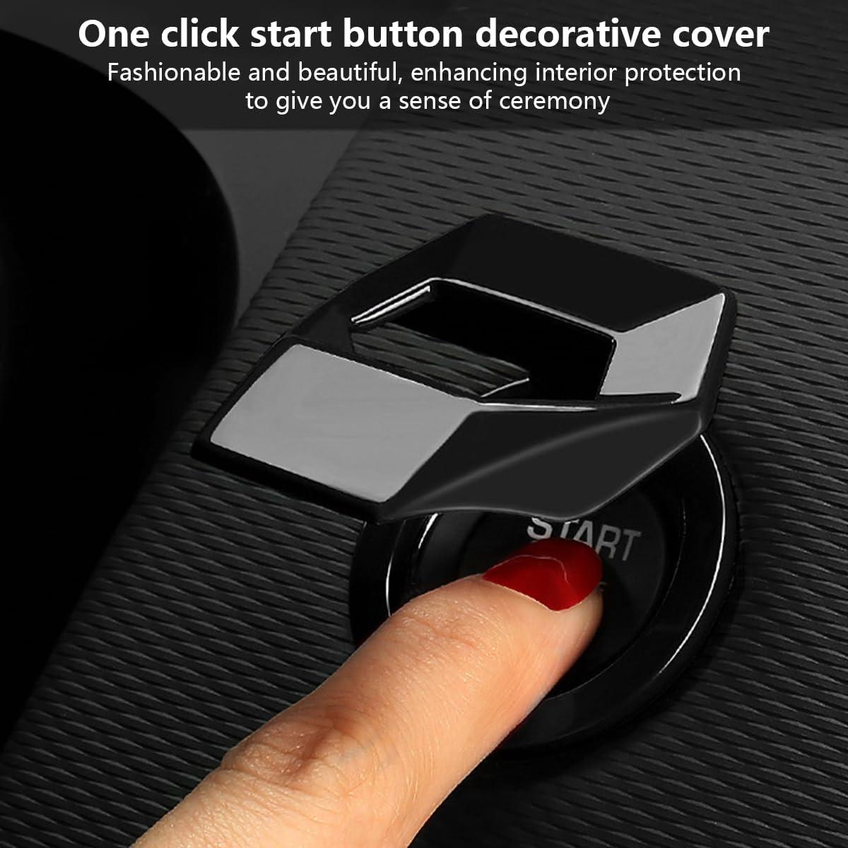 Cubierta de Botón de Inicio KHGUZ - Aleación de Zinc Negra