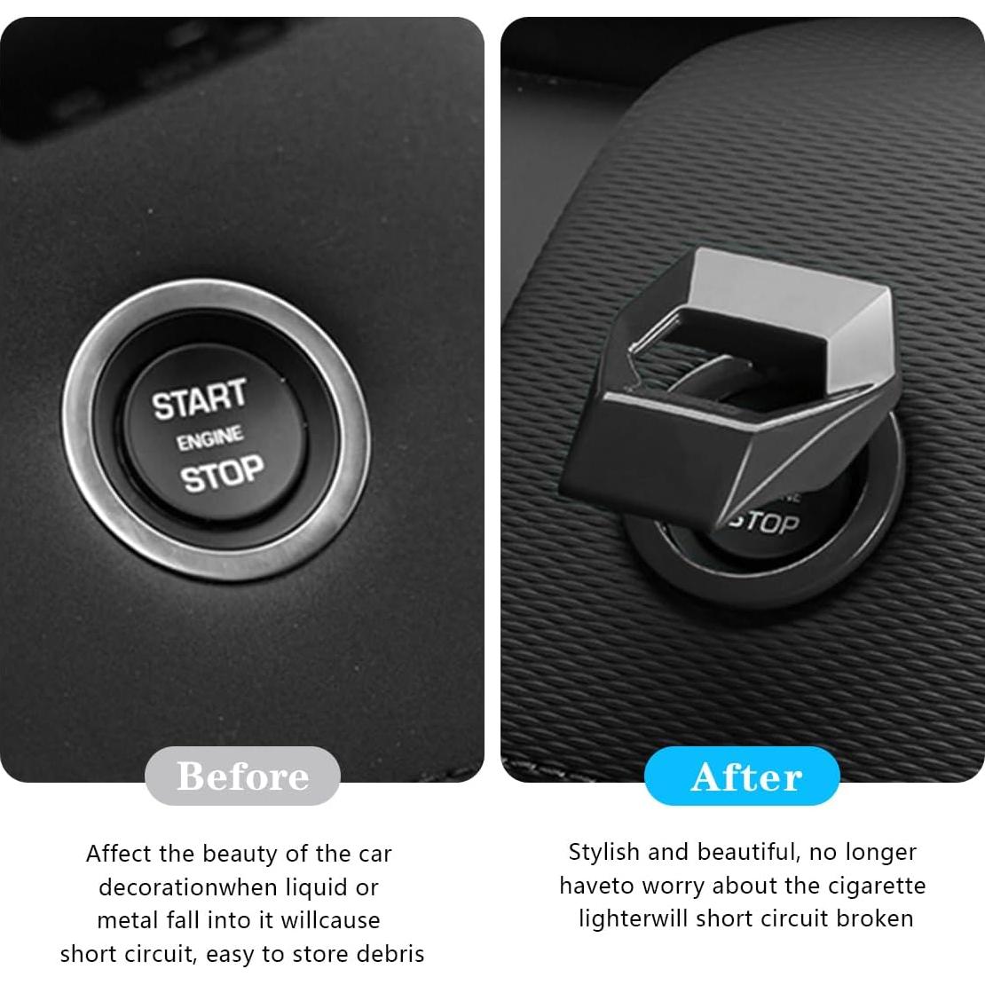 Cubierta de Botón de Inicio KHGUZ - Aleación de Zinc Negra