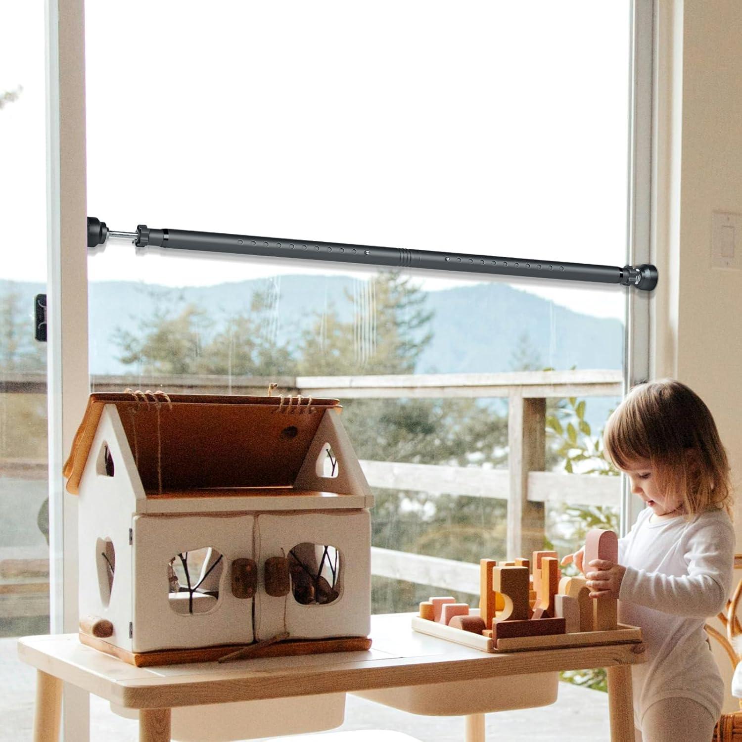 Barra de Seguridad Ajustable Guo para Puerta de Vidrio 81 cm