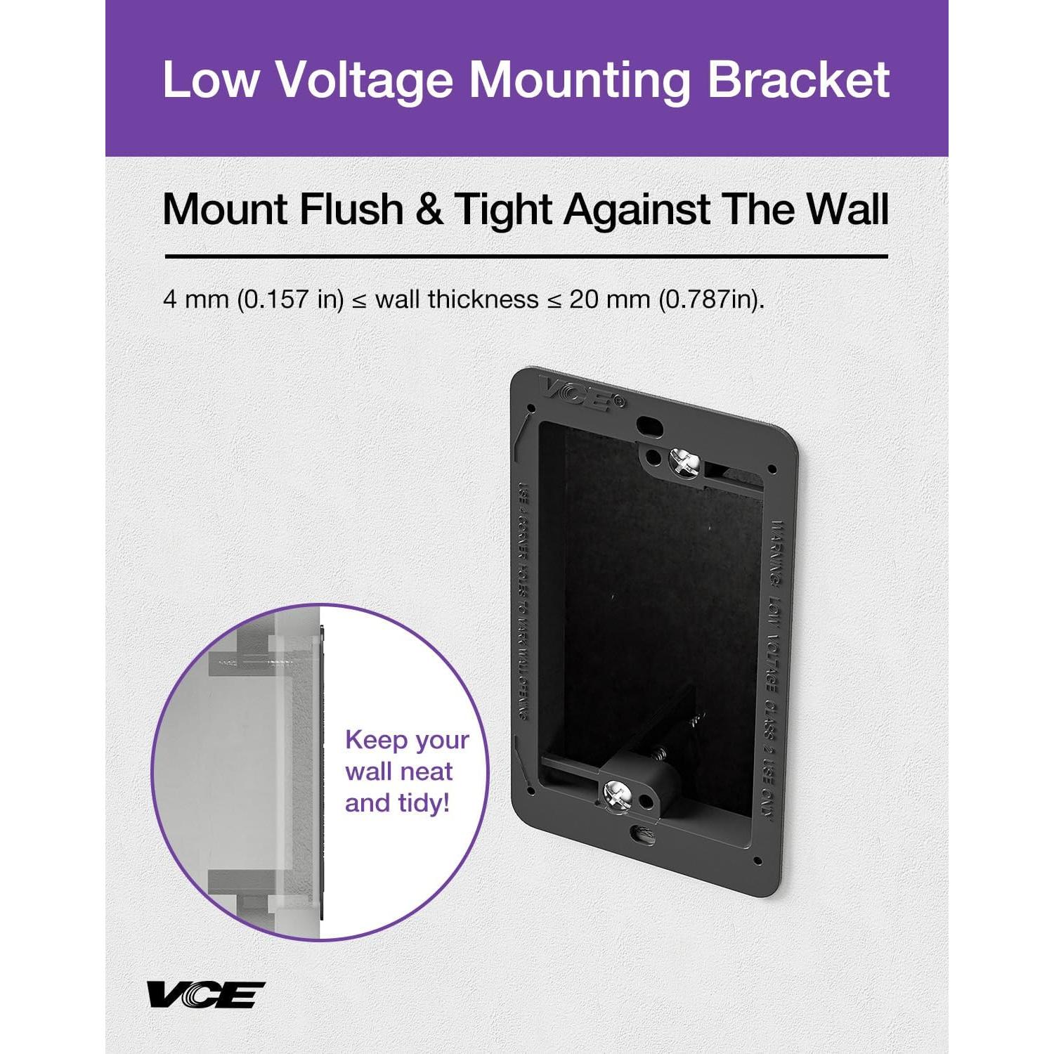 Placa de Pared Ethernet VCE 2 Puertos CAT6 RJ45 Blanca