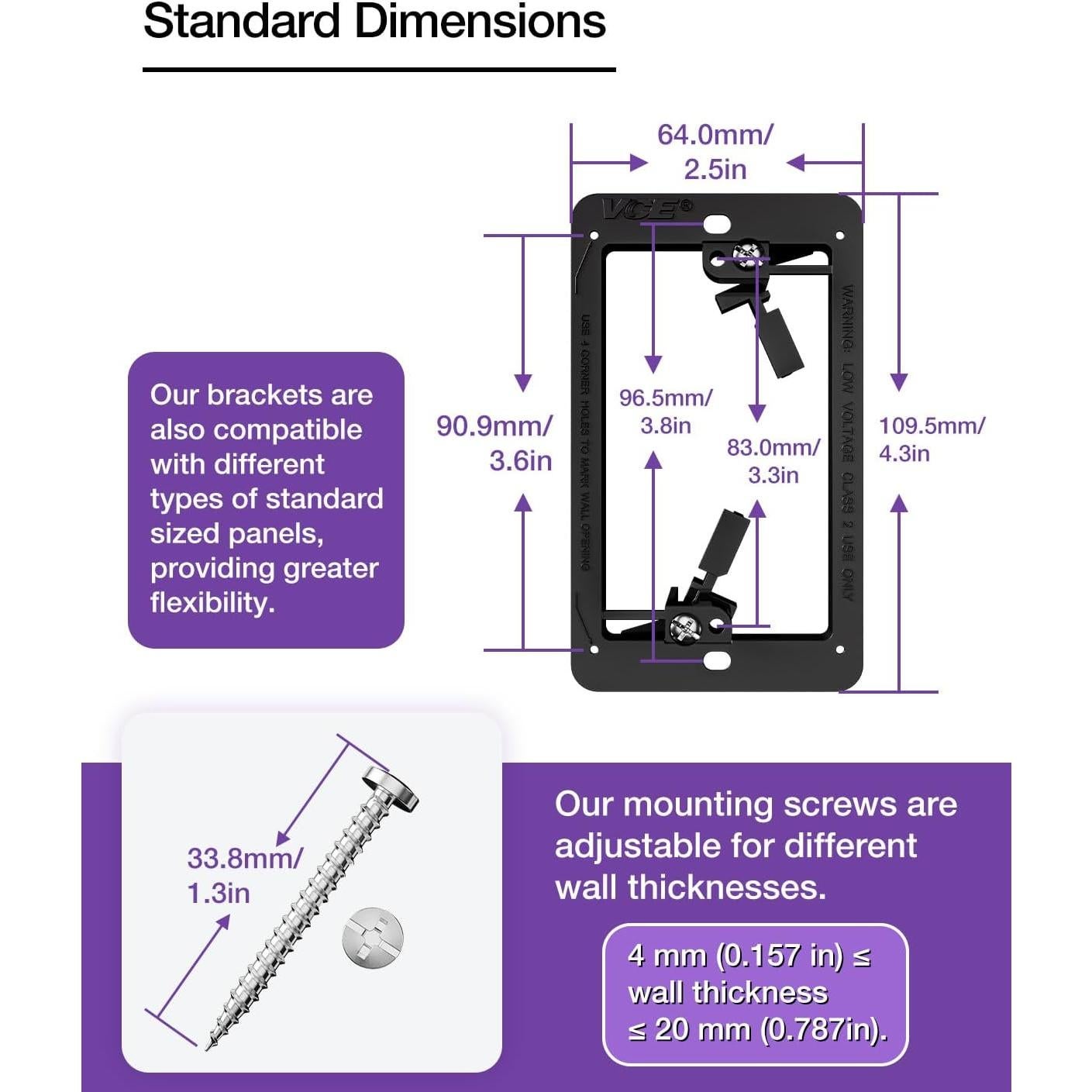 Placa de Pared Ethernet VCE 2 Puertos CAT6 RJ45 Blanca