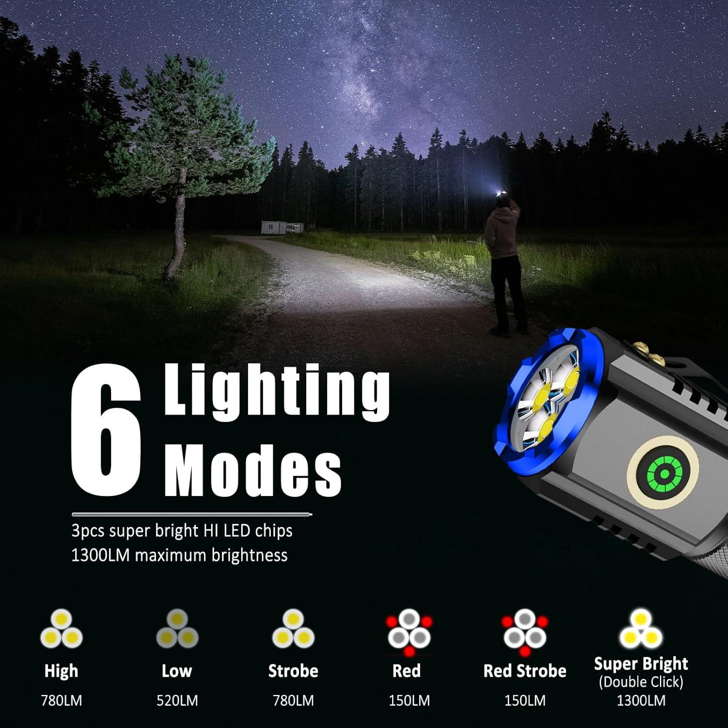 Linterna LED Mini XTAUTO Recargable 1300lm Impermeable