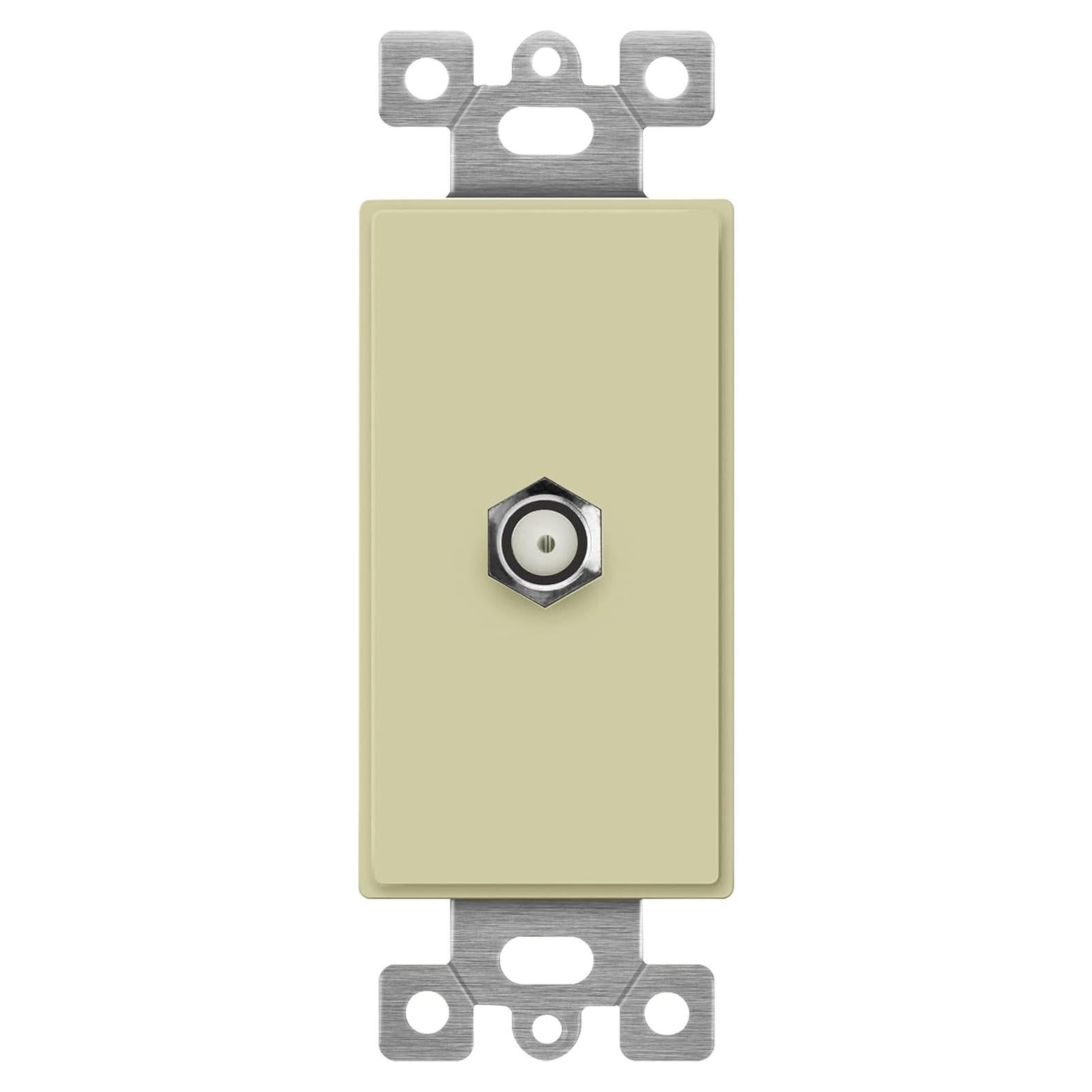 Adaptador de Inserción Coaxial ENERLITES 6505 Marfil 1 Puerto