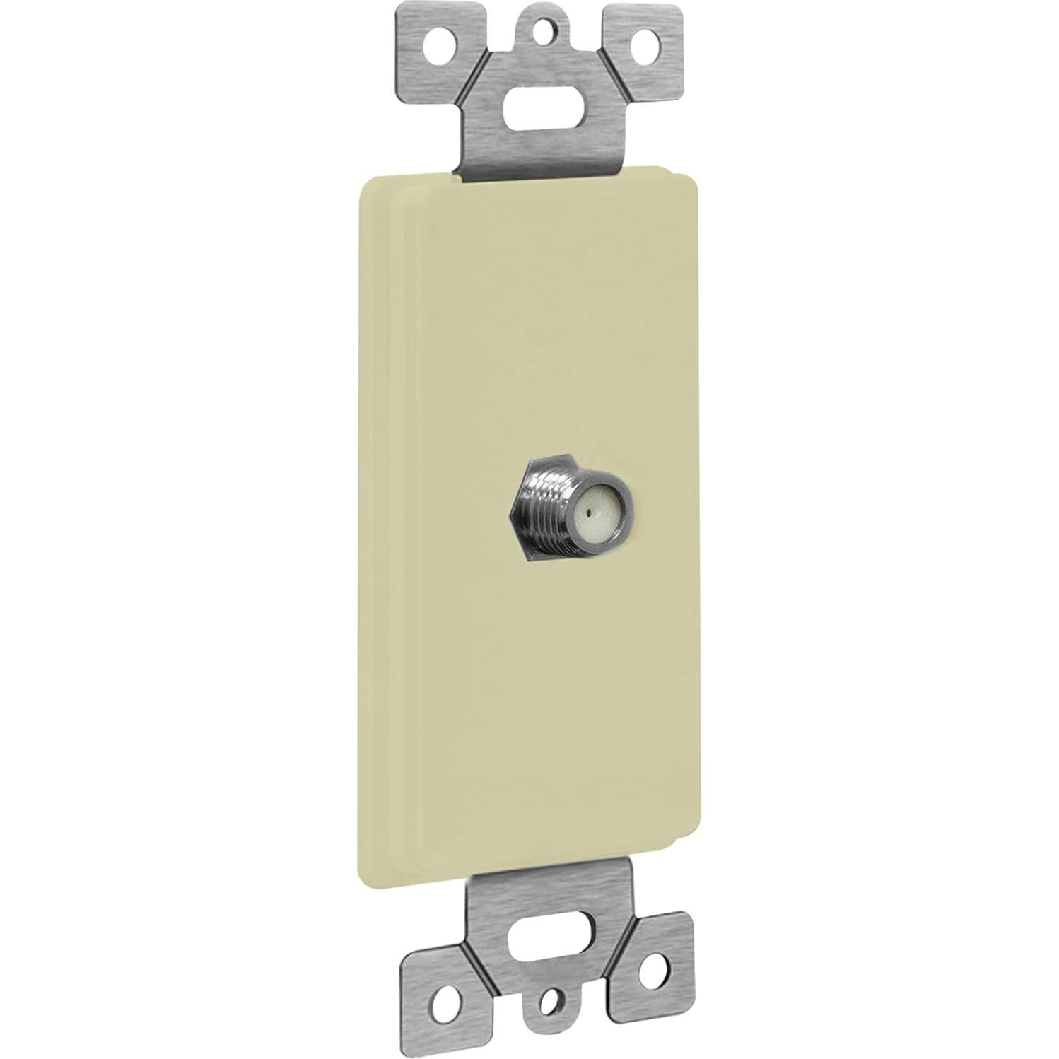 Adaptador de Inserción Coaxial ENERLITES 6505 Marfil 1 Puerto