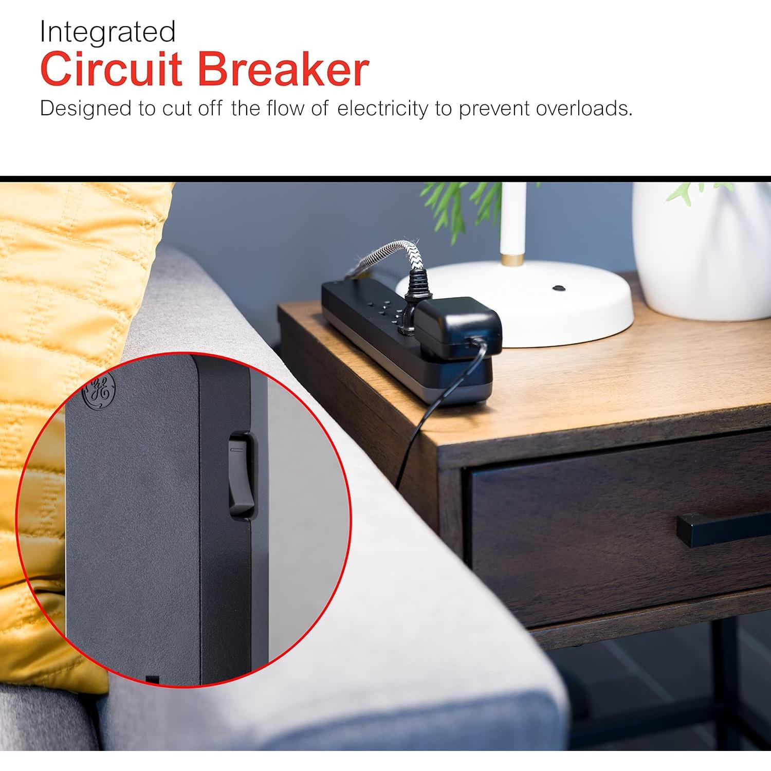 Regleta GE Protector Sobretensiones 6 Salidas 620 Julios 0.61m