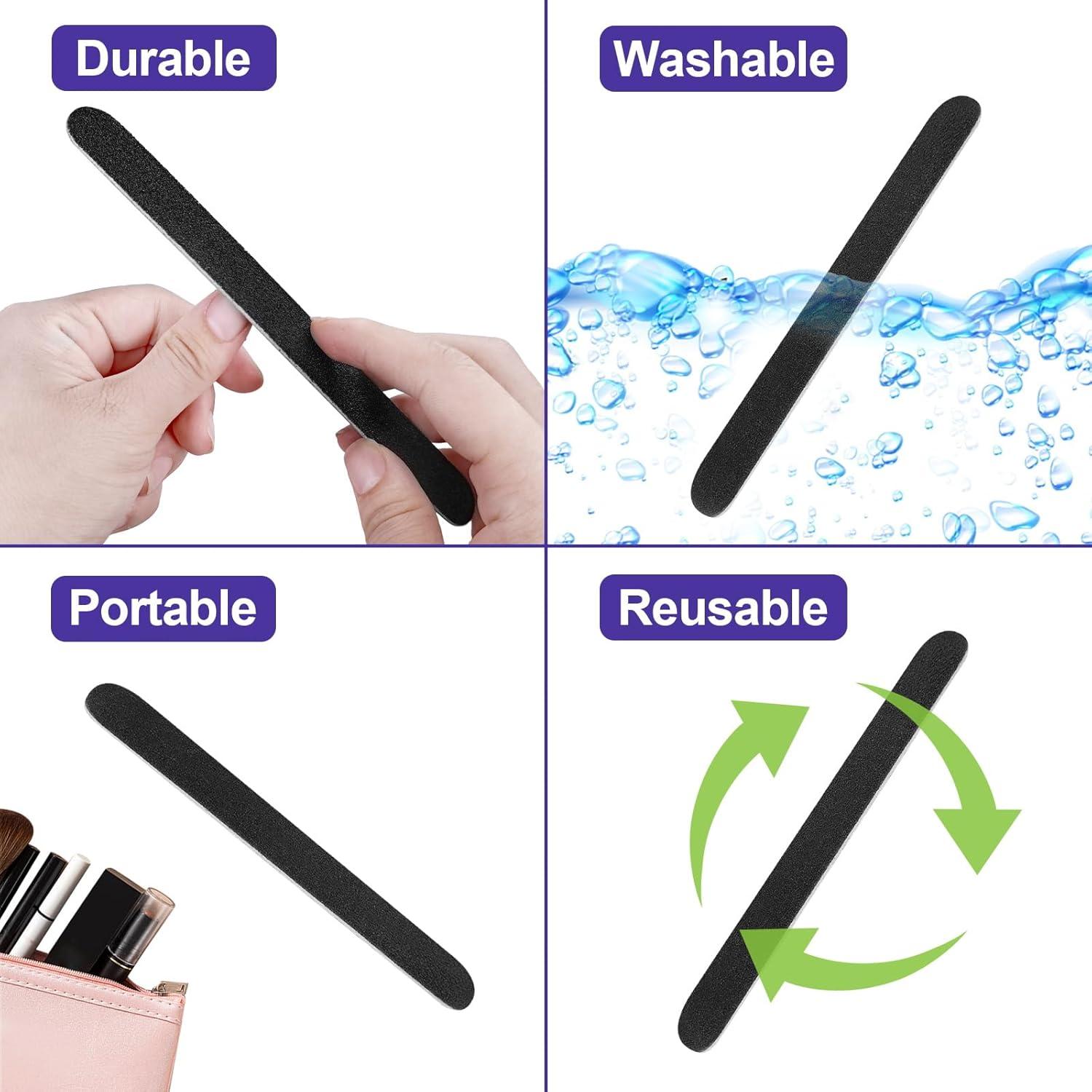 Limas de Uñas de Madera HomeyEra 24 Pcs 100/180 Grano