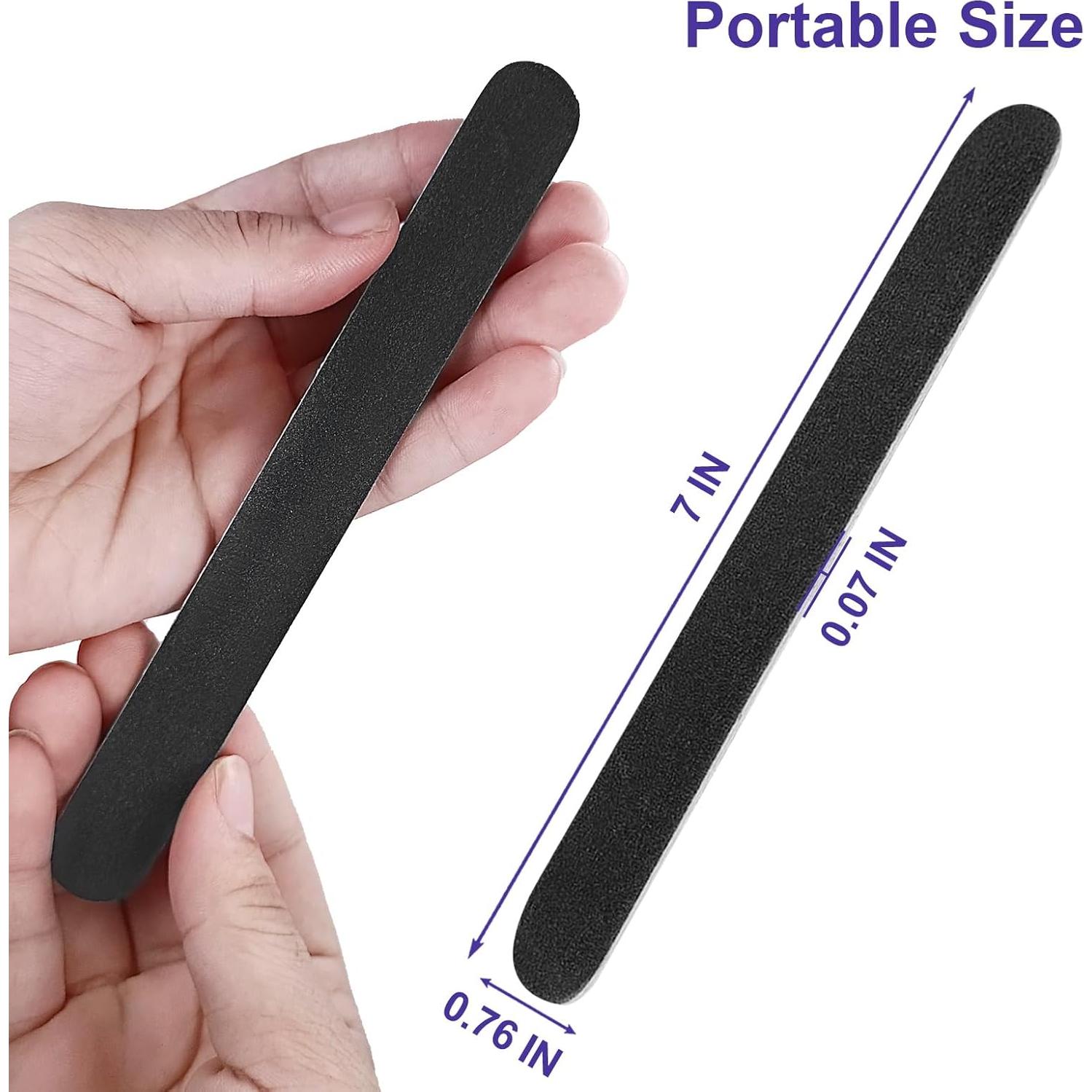 Limas de Uñas de Madera HomeyEra 24 Pcs 100/180 Grano