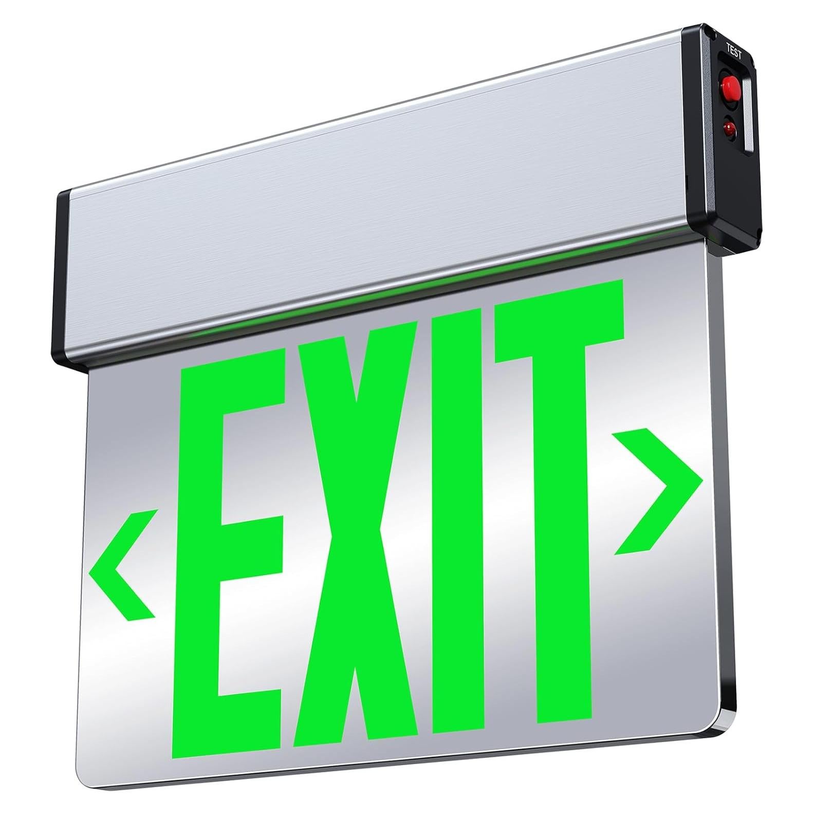 Señal de Salida Iluminada LED Verde Doble Cara SiTiSFi