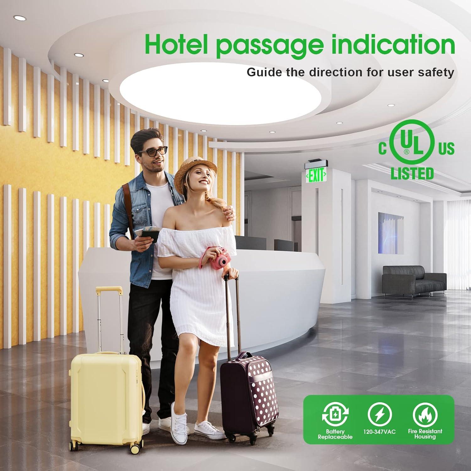 Señal de Salida Iluminada LED Verde Doble Cara SiTiSFi