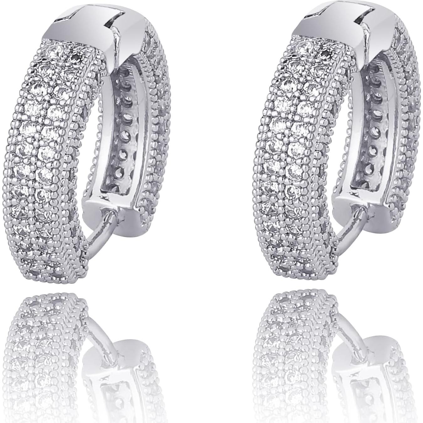 Pendientes de aro huggie YOSZO dorados 18K hipoalergénicos