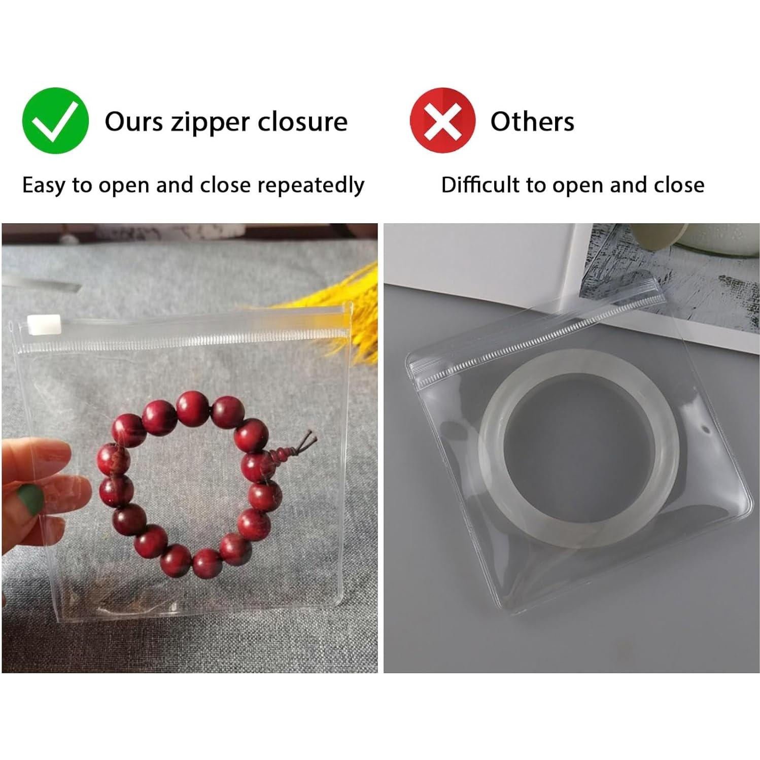 Bolsas Zip Lock HSLFUAI 50 Piezas 8x8cm PVC Transparentes